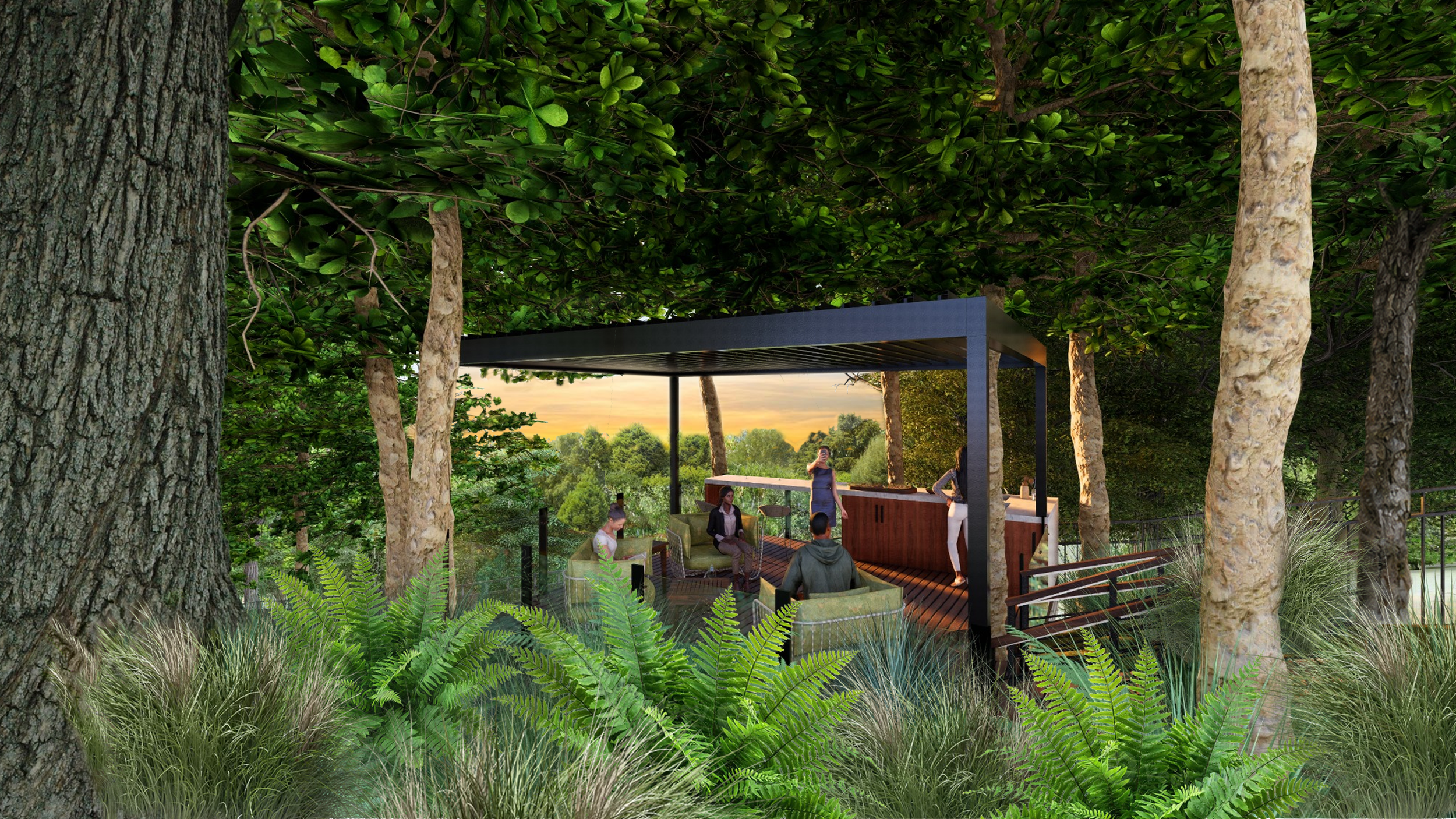 Holley Residence landscape installation and garden details