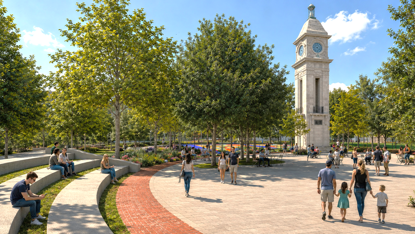 Cudell Commons park improvement rendering