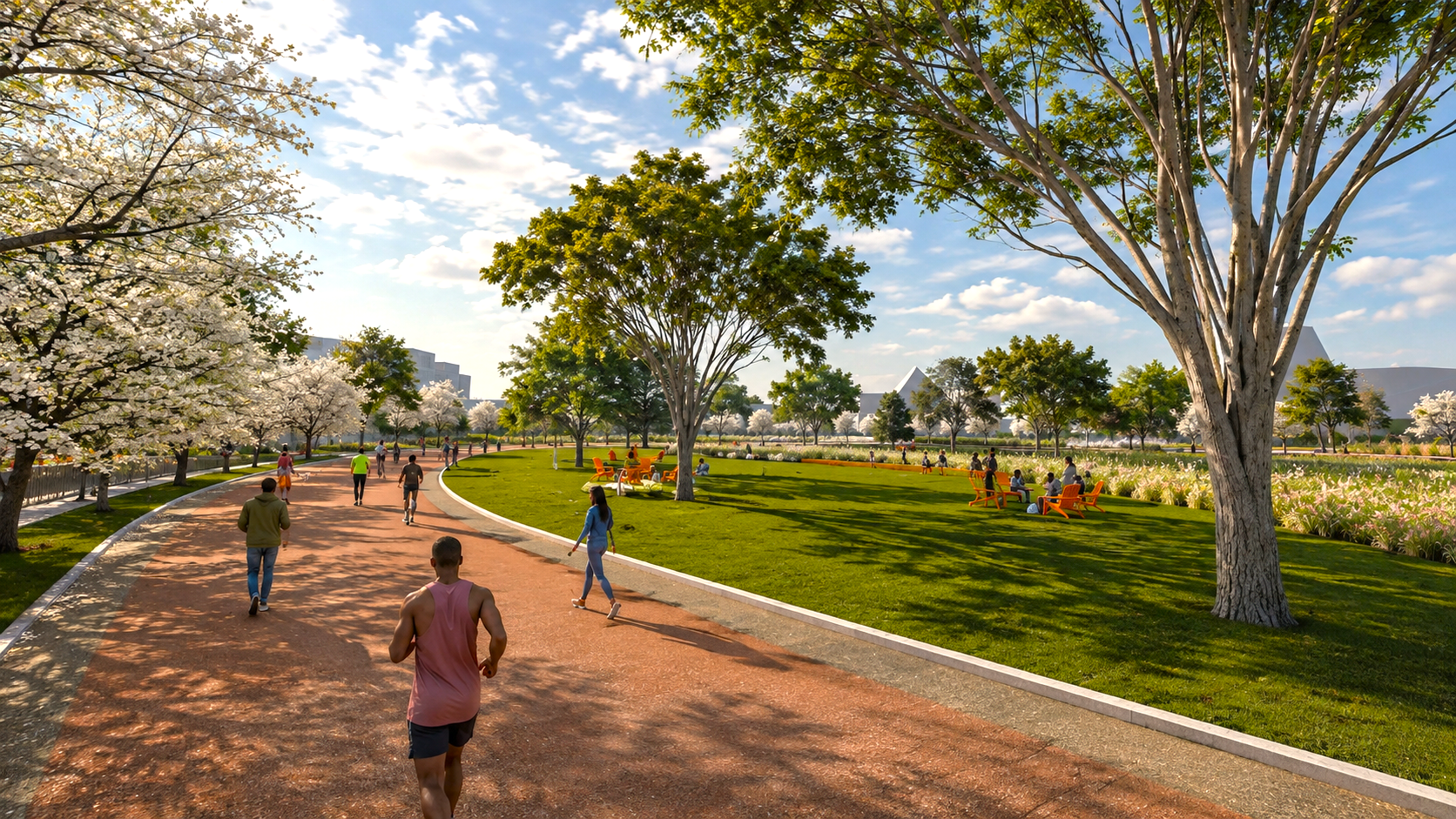 The Omega Harvard Campus Master Plan landscape rendering