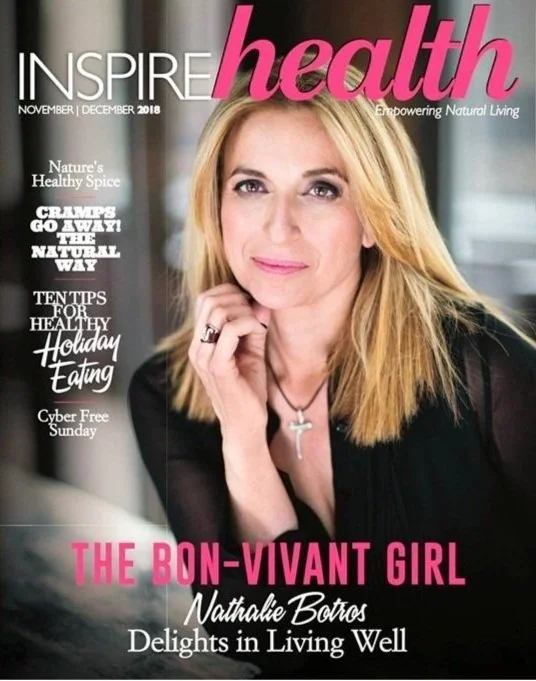 Nathalie Botros on the cover of Inspire Health Cover girl