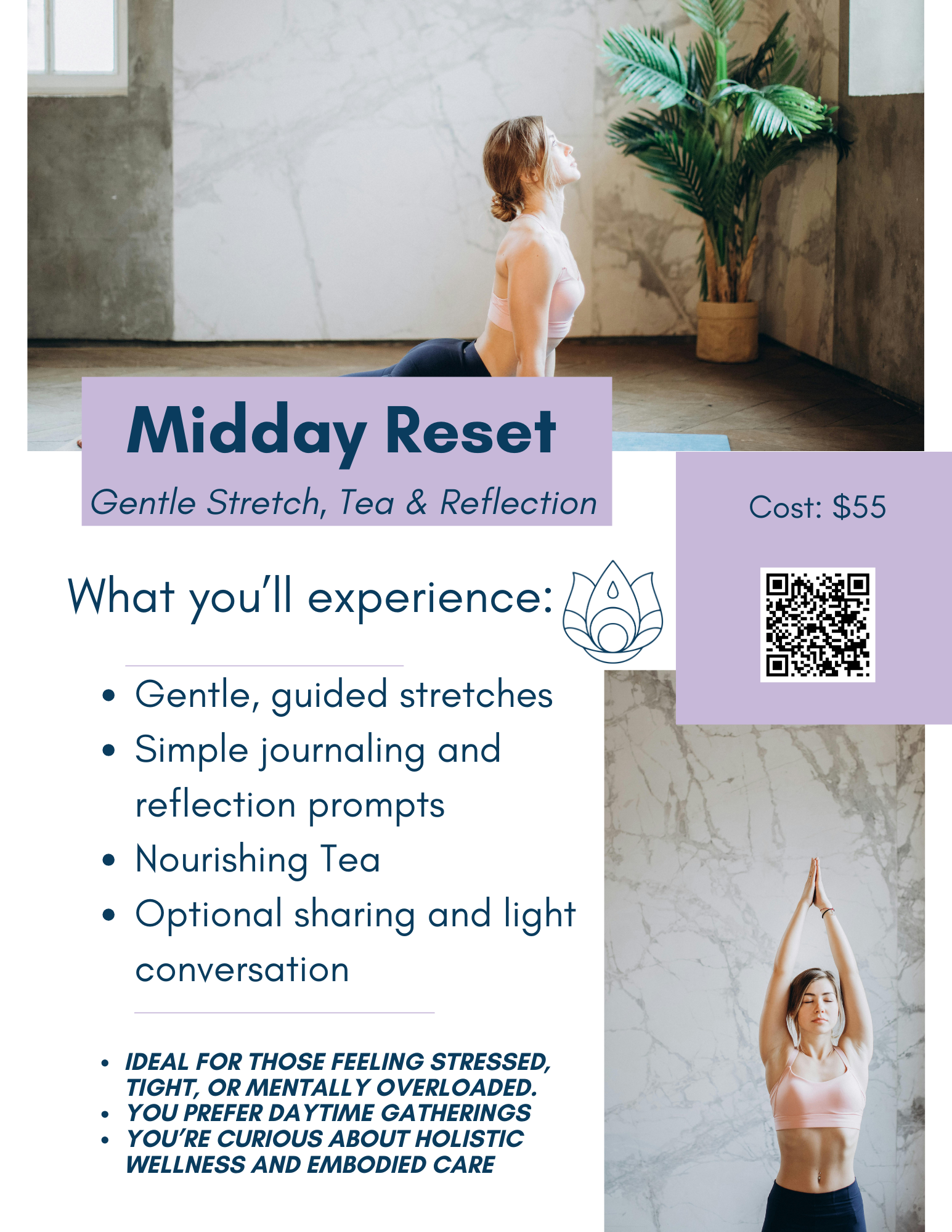 Midday Reset: Tea, Gentle Stretch & Reflection