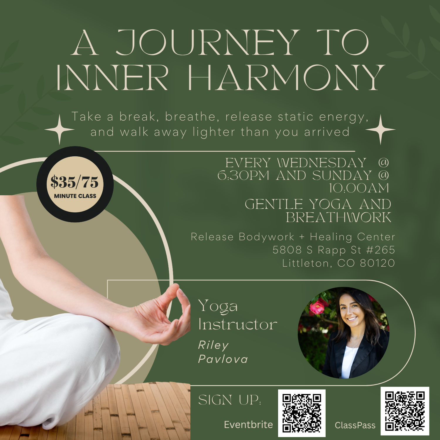 Breathwork, Meditation, Light Movement