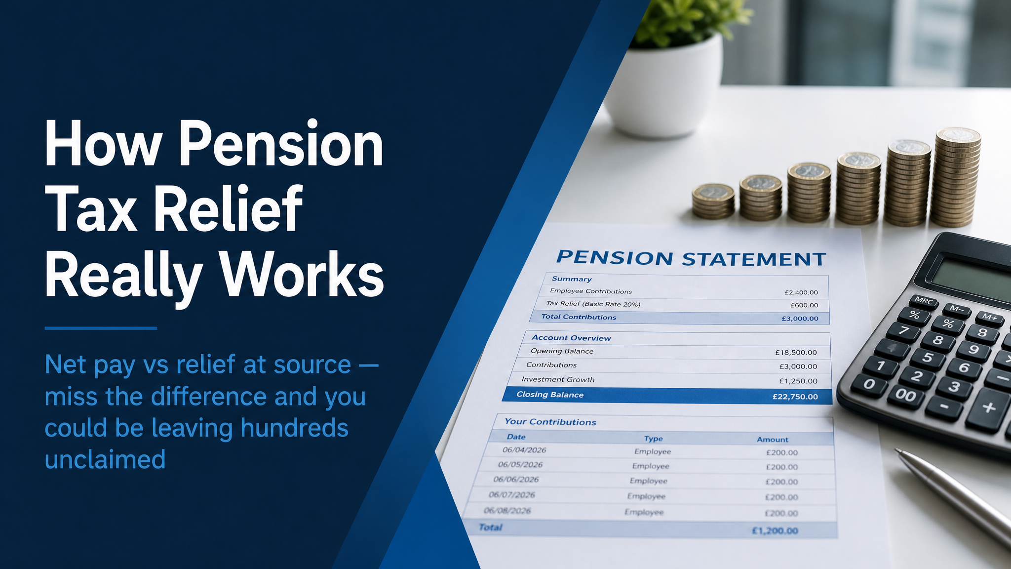 How Pension Tax Relief Really Works