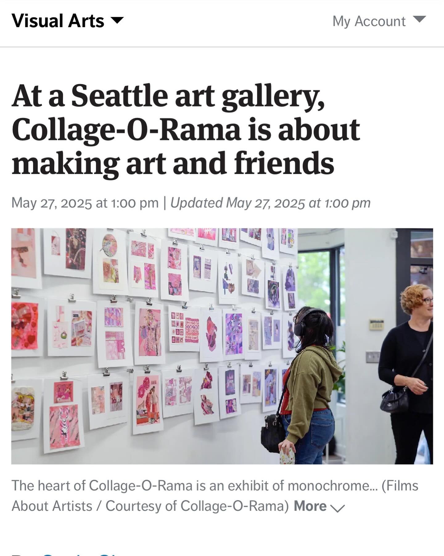The second annual Collage-O-Rama is here! Thanks to @gayleclemans for writing about it in @seattletimes (link to the article is in our profile). 🙏 

Drop in and collage for free on Fridays &amp; Saturdays from 10-5 and Sunday from 1-6 through June 7
