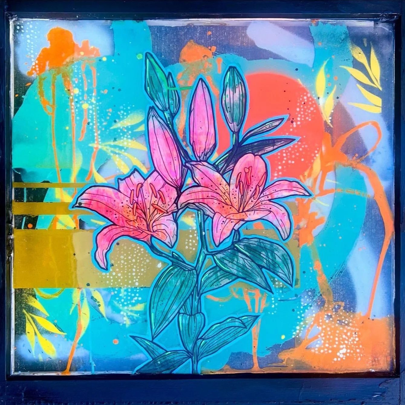 This piece is one of almost 100 pieces of that are for sale as part of the Erase the Line exhibit. This exhibit is a fundraiser for immigrant rights in Washington State, and 30% or more of sales will go directly to WA Immigrant Solidarity Network. 

