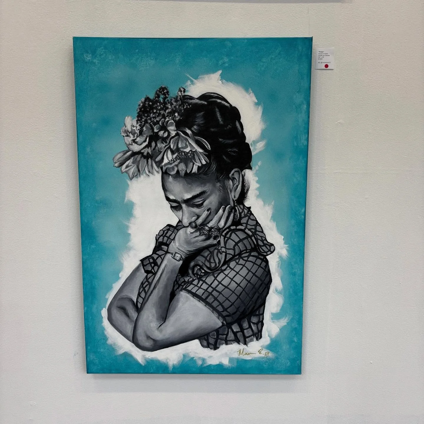 One of the first pieces to sell from our Erase the Line fundraiser exhibit. 30% or more of all sales are donated to @waisn_org to support immigrants in Washington. The remainder of proceeds go to the artists. This piece is by local artist @lionessart