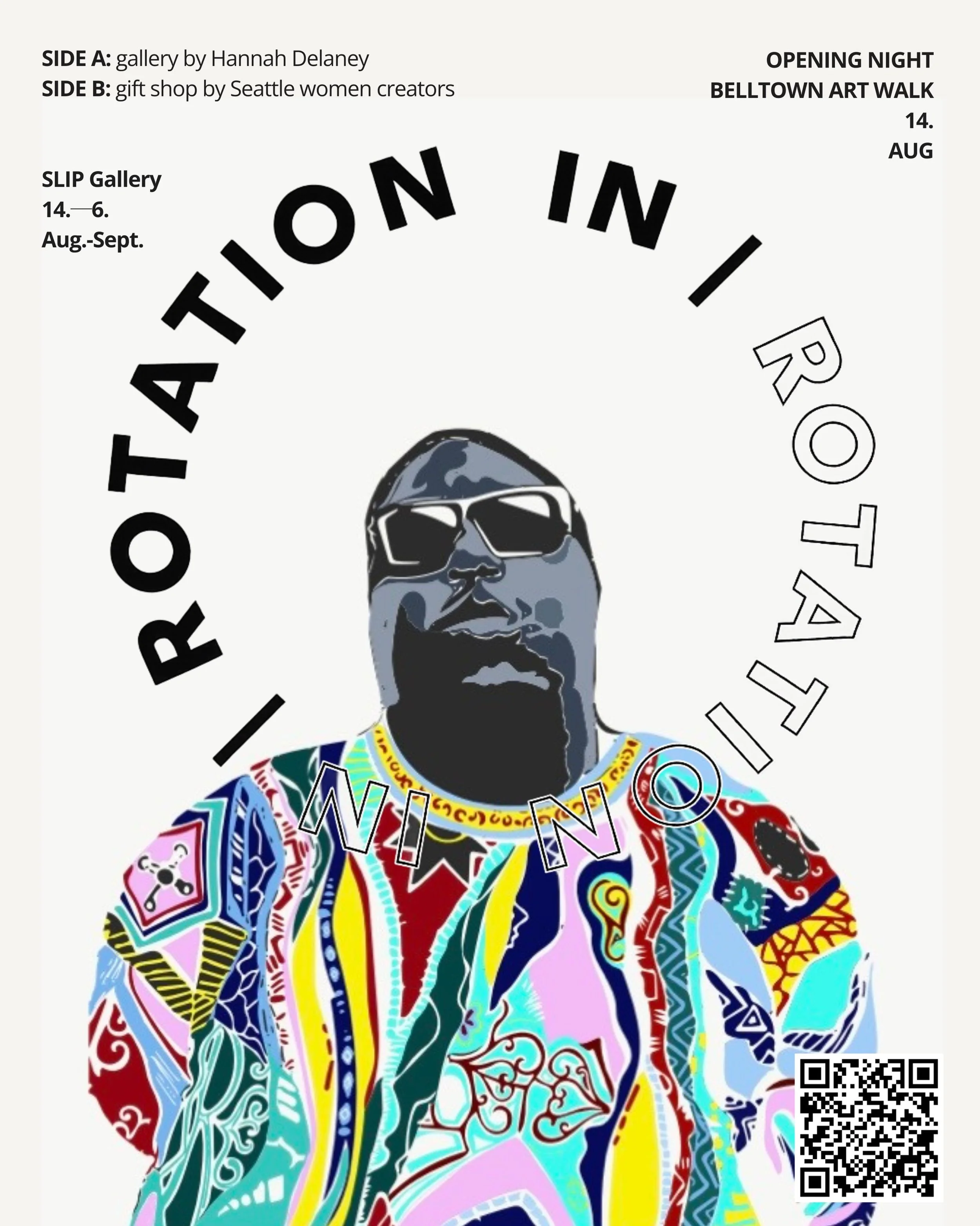 IN | ROTATION Side A: a collection of paintings by Hannah Delaney (@hanndelaney_art) celebrating the artists that have inspired her spanning from growing up in Atlanta, living in London, and now landing in Belltown. The show explores the musicians wh