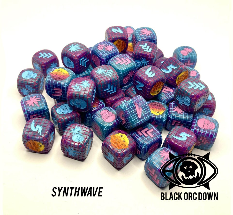 Synthwave Block Dice Sets