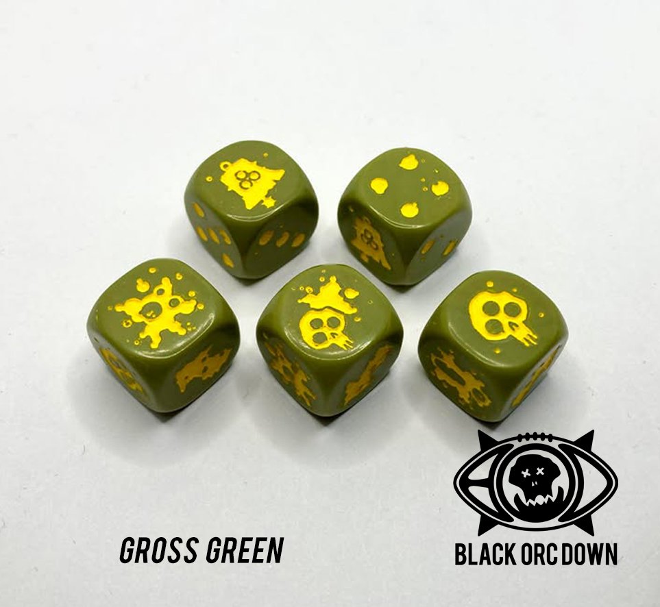 Rotton Block Dice Set - Gross Green