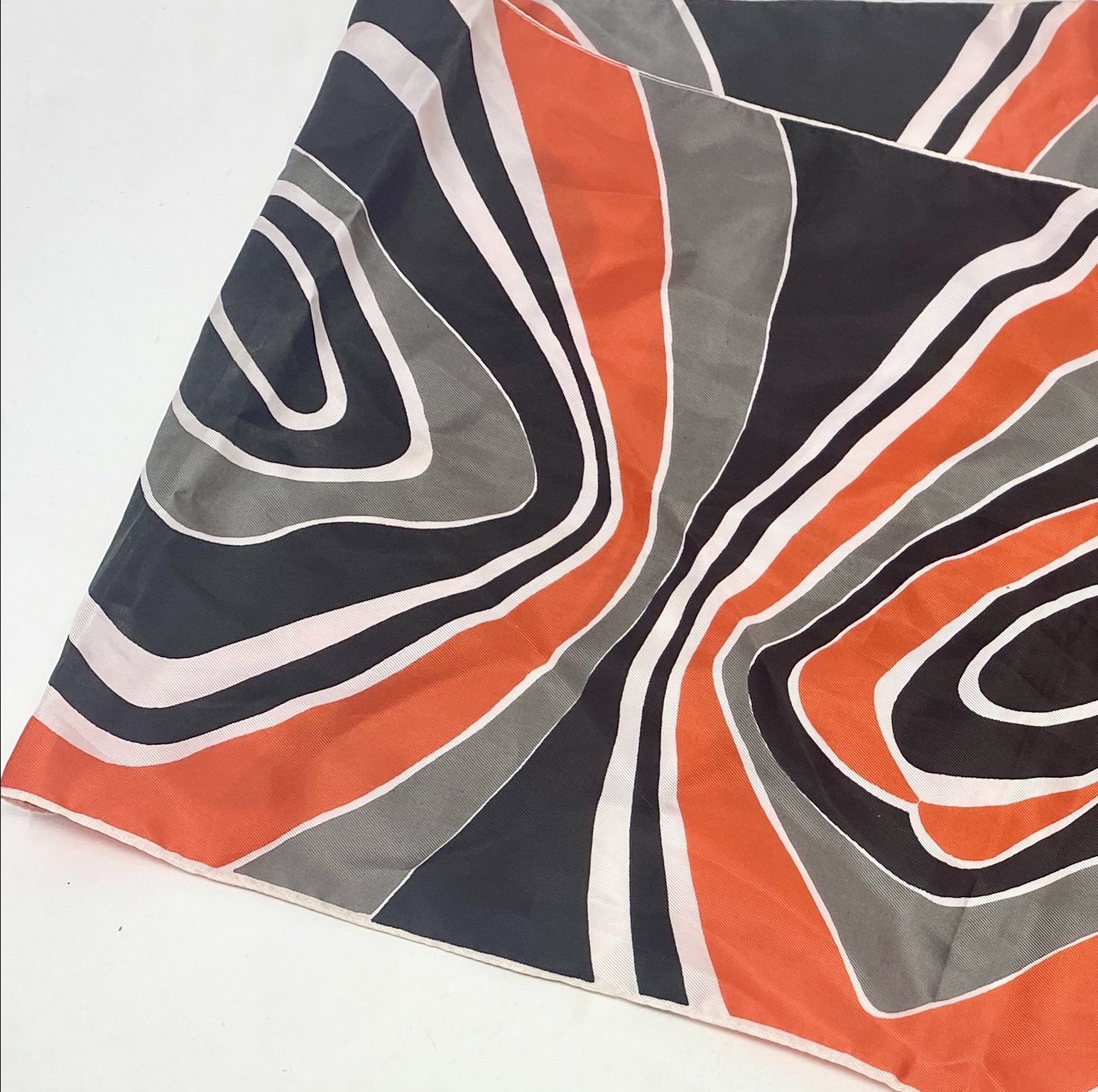 Vintage Op Art Scarf, Designer Unknown