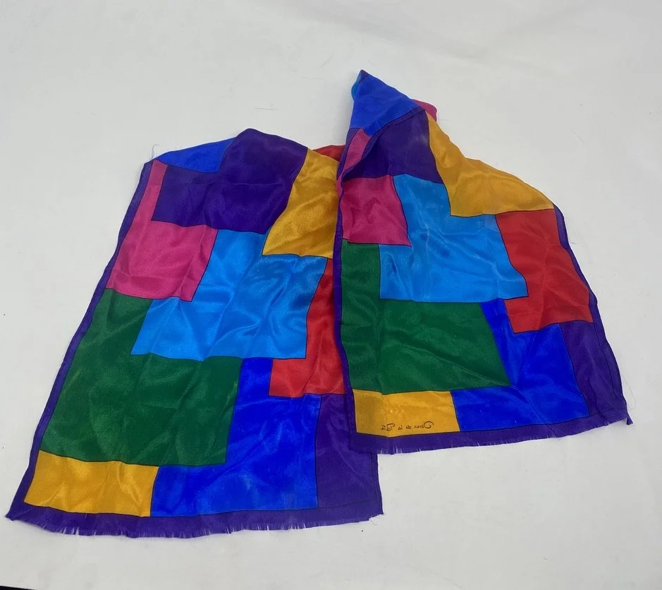 Mid-90s Jewel Tone Scarf by Oscar de la Renta