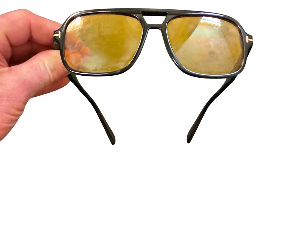 Tom Ford Dimitry Aviator Sunglasses | Havana Brown & Gold T-Logo | Amber Lenses