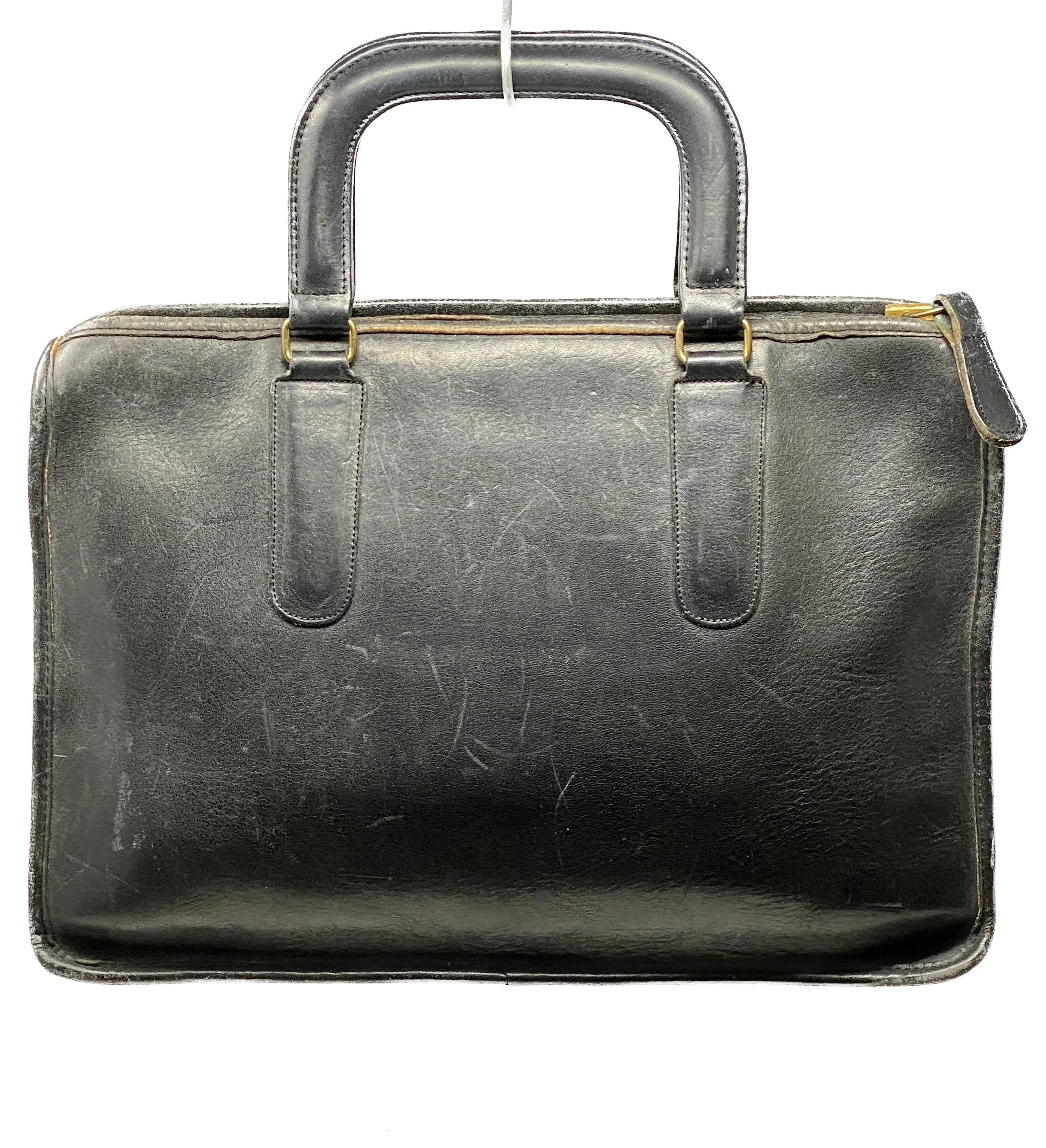 Vintage COACH Black Leather Slim Satchel Briefcase 9430 NYC Era