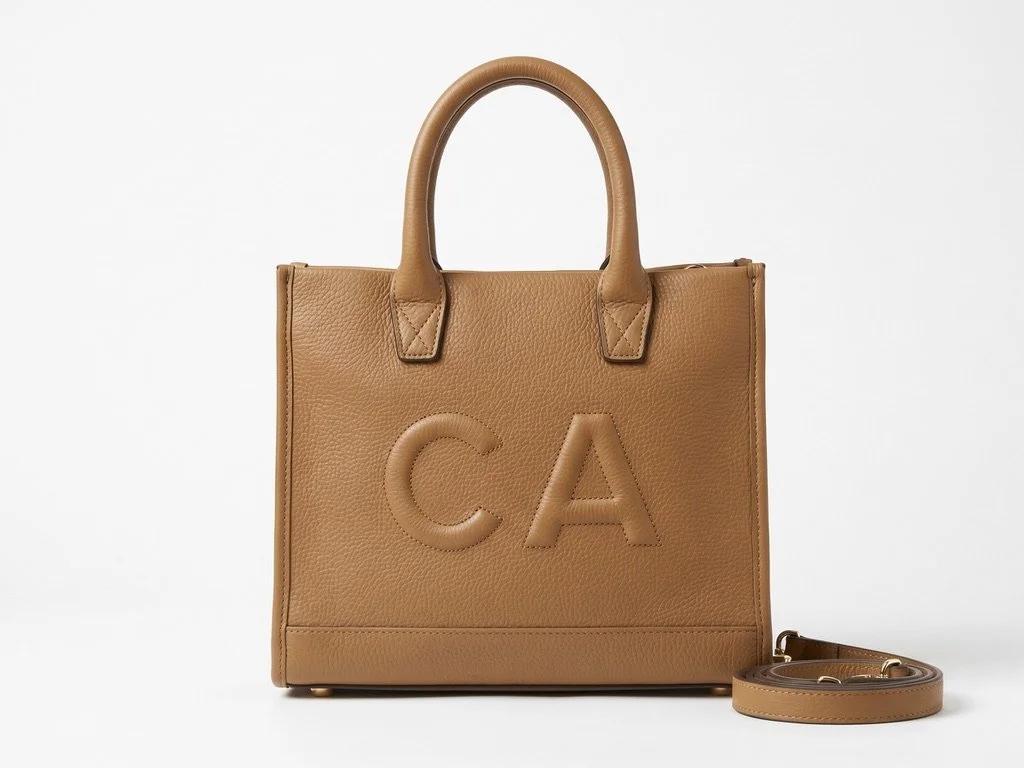 View of Leatherology tote head-on.  Photo by David Braselton