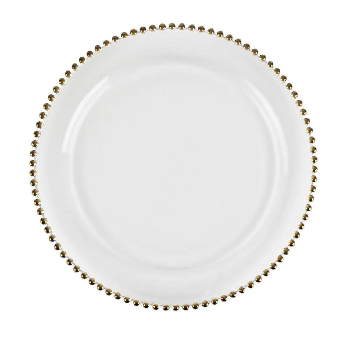 Black beaded charger plate £2.50 per item