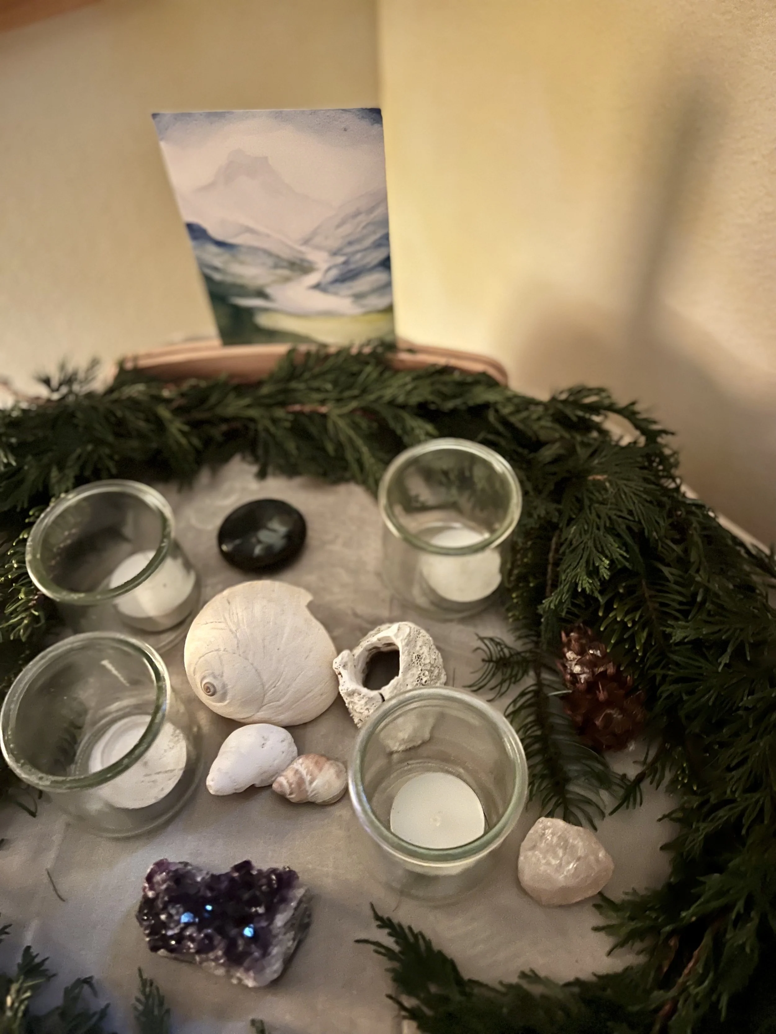 Week 2: Greenery added to the table