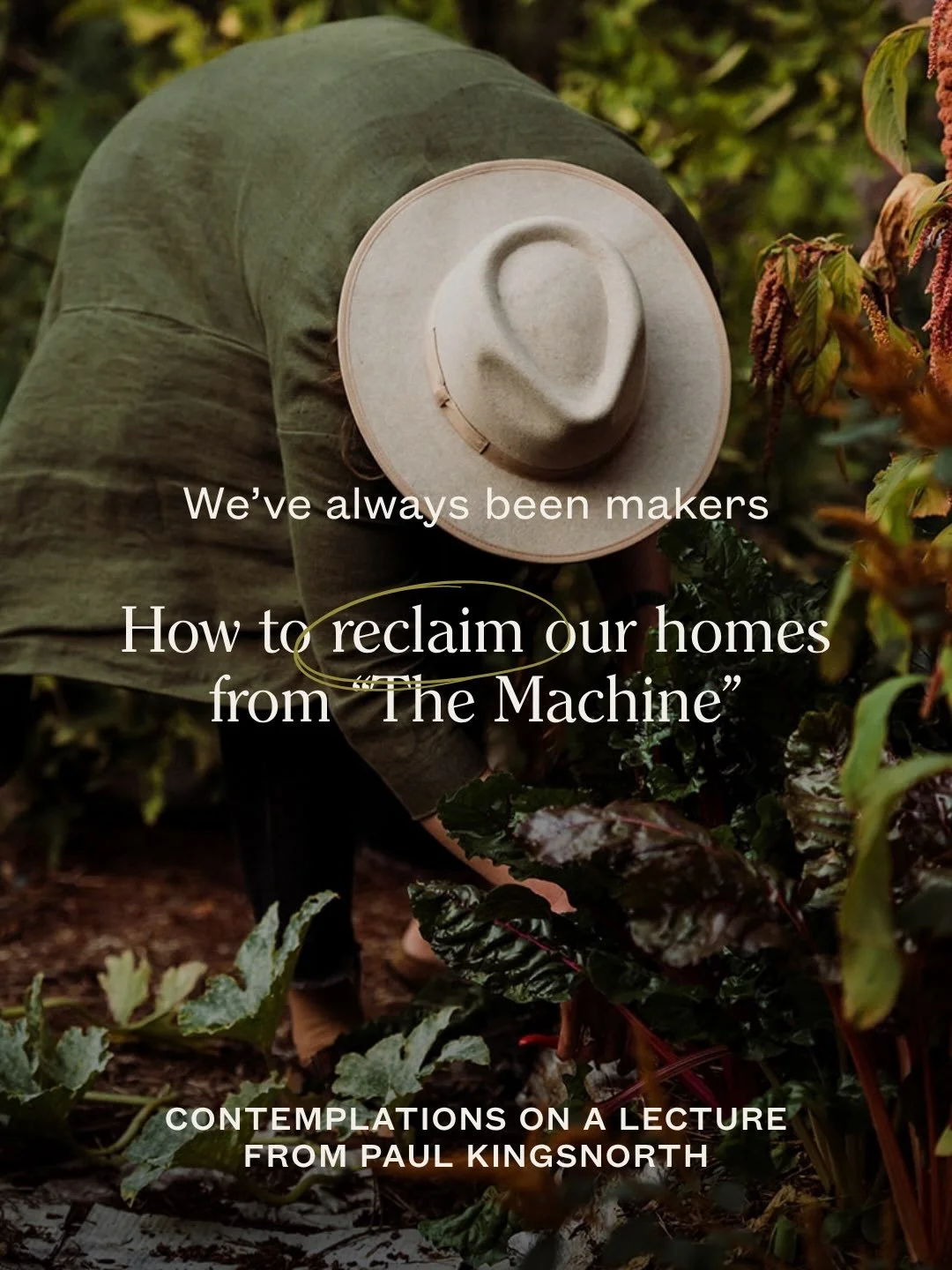 So much of what once happened at home now happens somewhere else.

Food is grown and prepared for us. Things arrive finished. Skills once passed between generations are increasingly outsourced.

Our latest Journal article, A Life Within Reach: Reclai