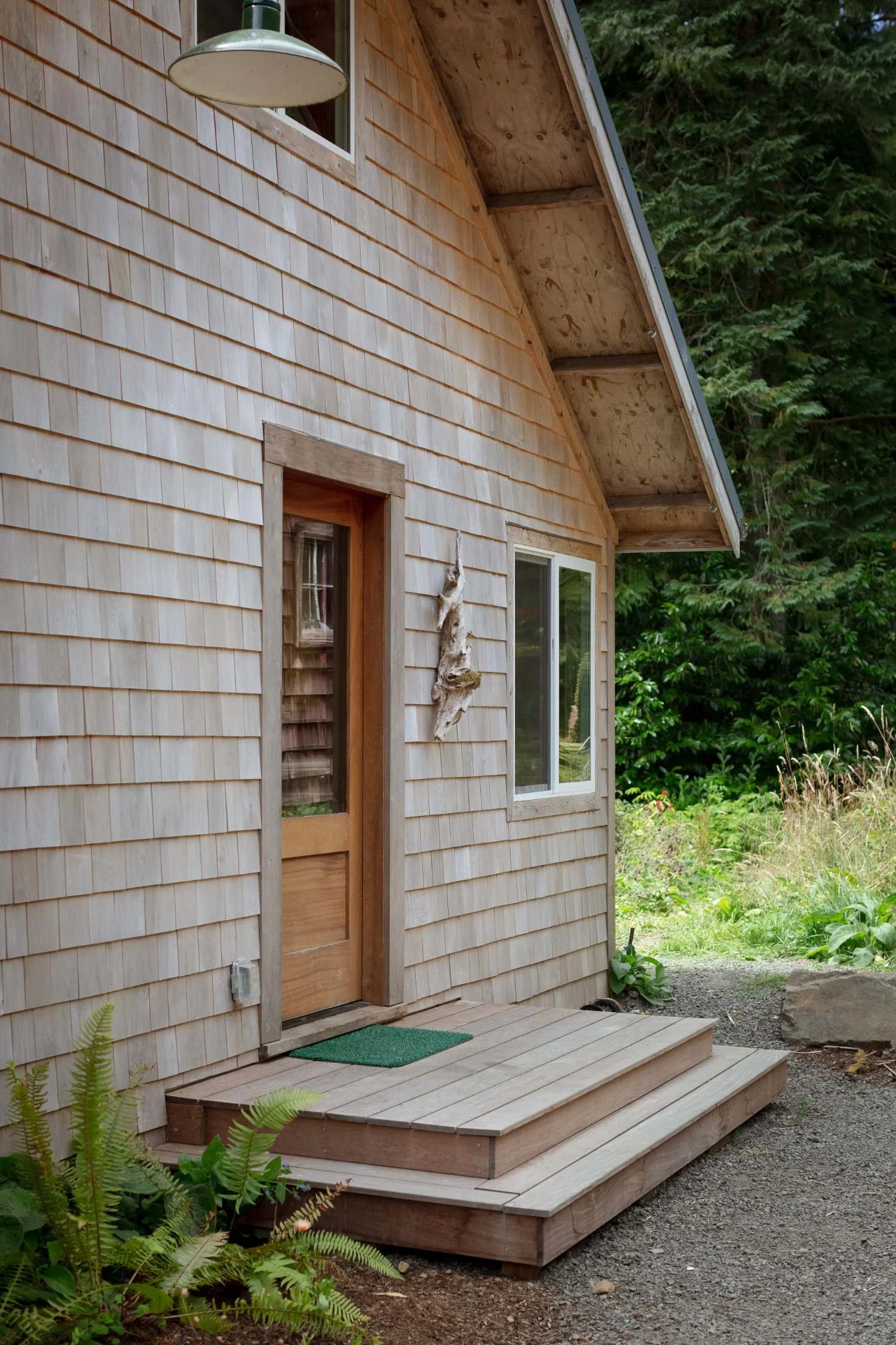 Wooden facade of a rustic farmouse in Cloverdale, Oregon