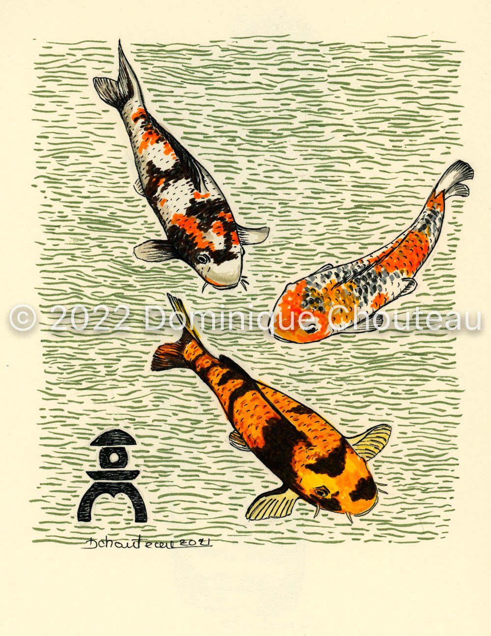 Koi at the Portland Japanese Gardens, 2021