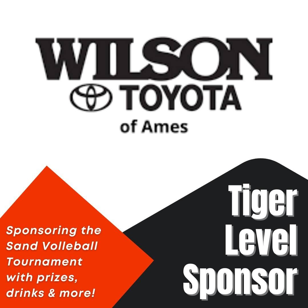 We want to thank our generous Tiger Sponsor, Wilson Toyota of Ames, for sponsoring our Sand Volleyball Tournament during Gilbert Days on Main 2022 on Saturday, August 6th! Thank you for your support!

#gilbertdaysonmain #gilbertdays #gilbert #iowa #f