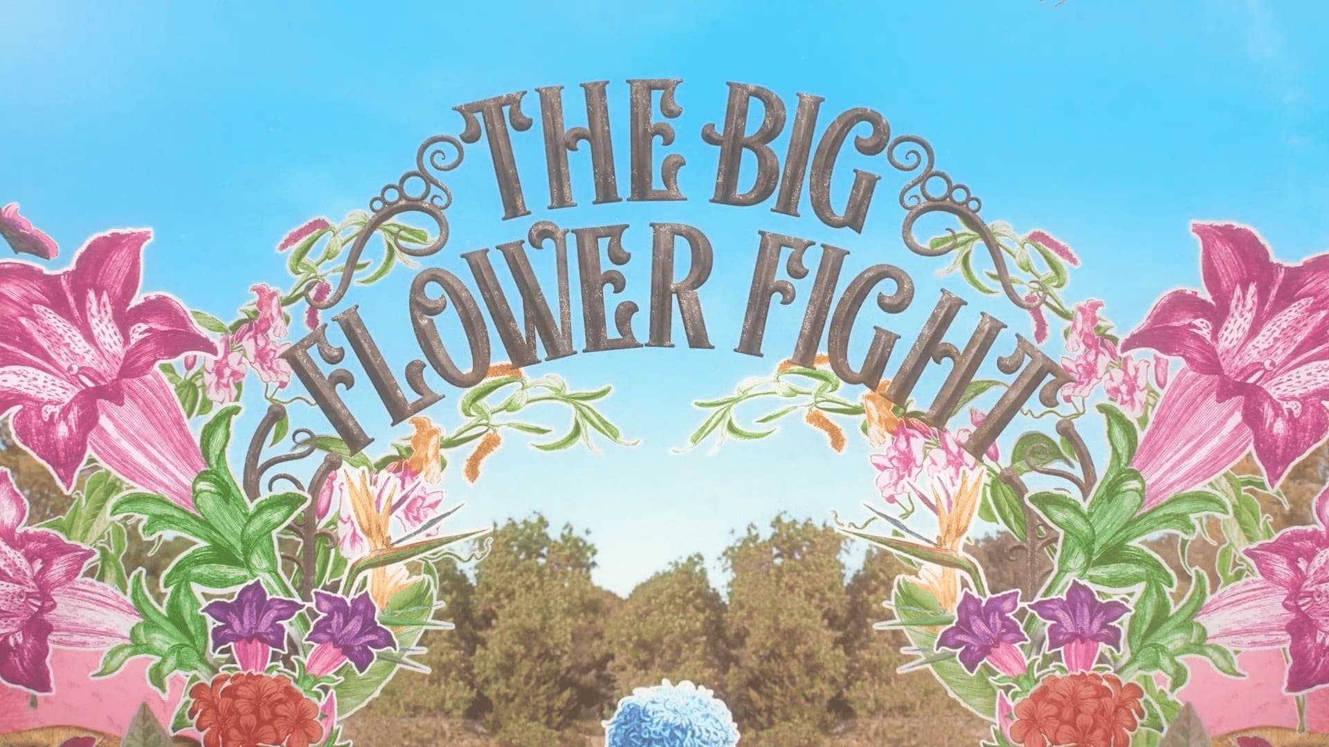 Netflix's The Big Flower Fight title card with Farmer Nick