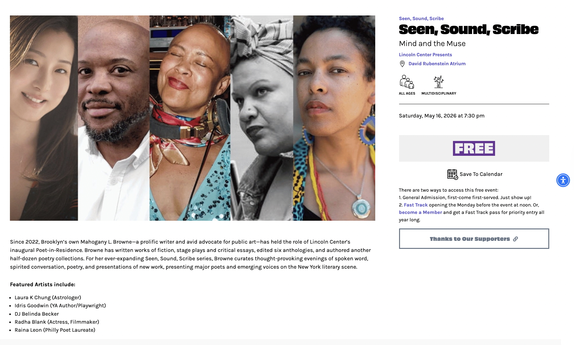 Seen, Sound, Scribe (Mind and the Muse)