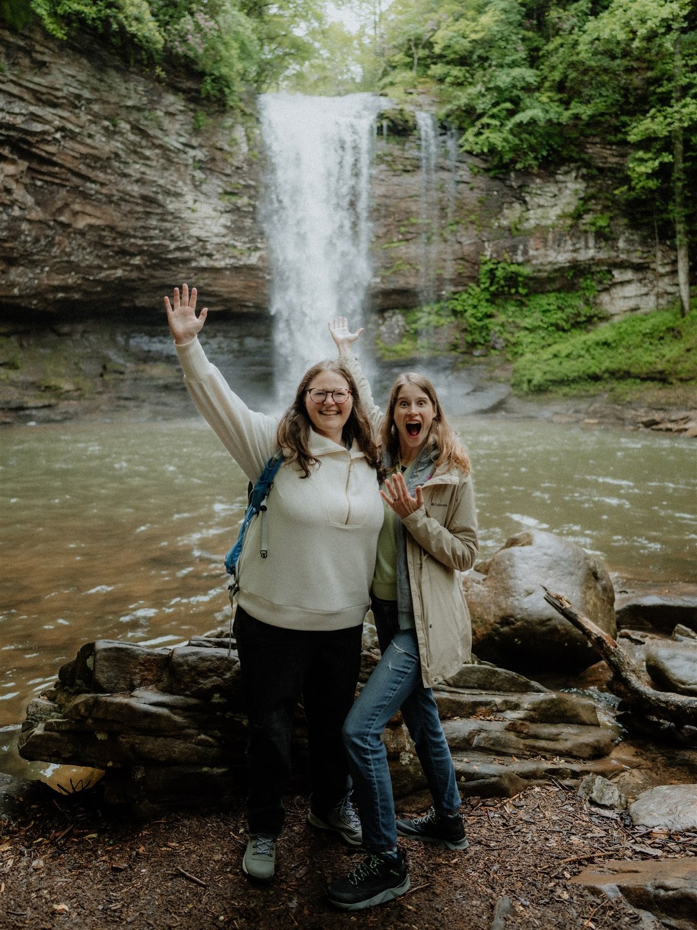 Pure, unbridled joy ✨

Hannah surprised Ashley by proposing deep in the mountains of North Georgia, with the incredible sound of a rushing waterfall behind them. It was a perfect moment for these two even with less than favorable weather. It didn&rsq