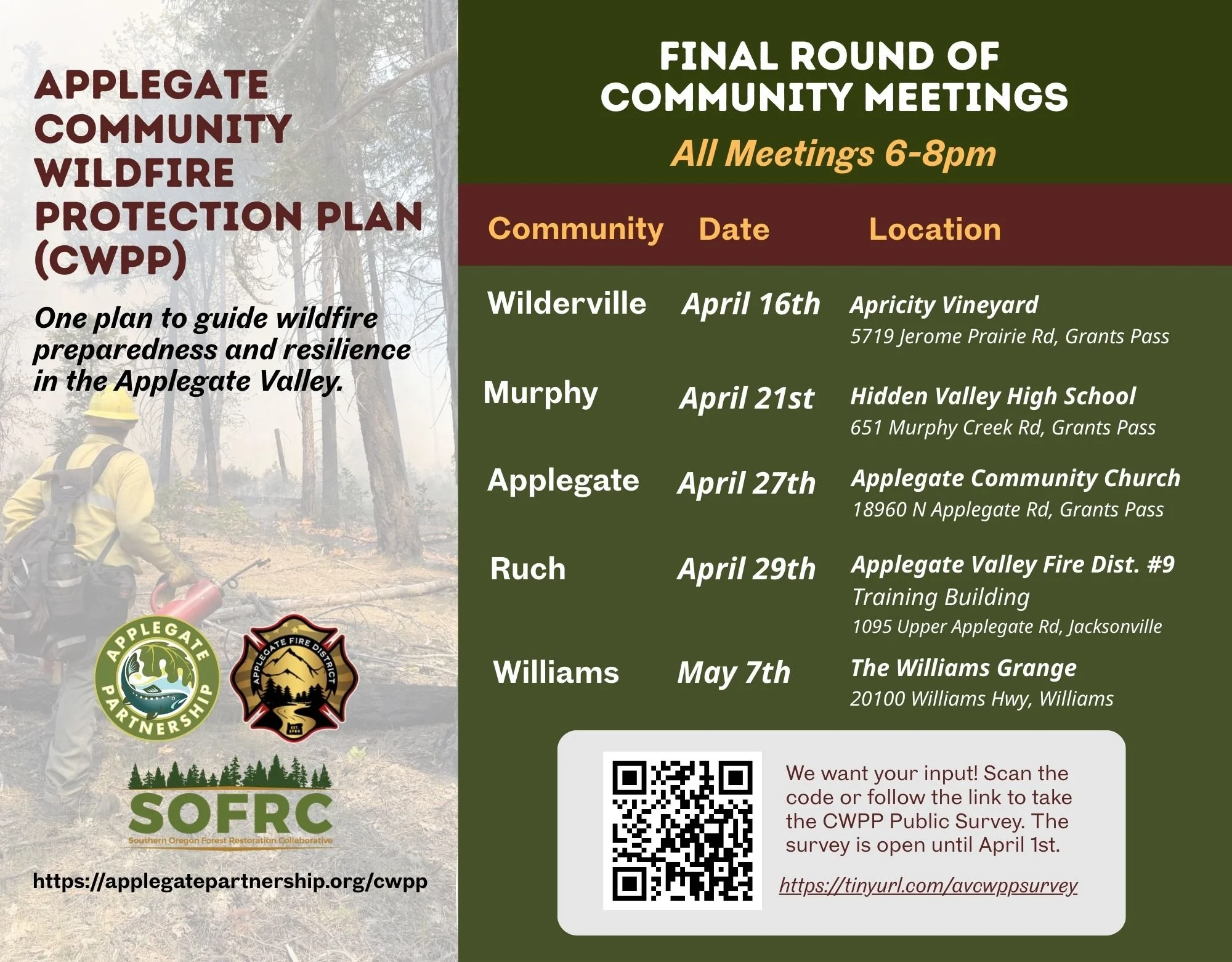 Final Round of Public Meetings Announced