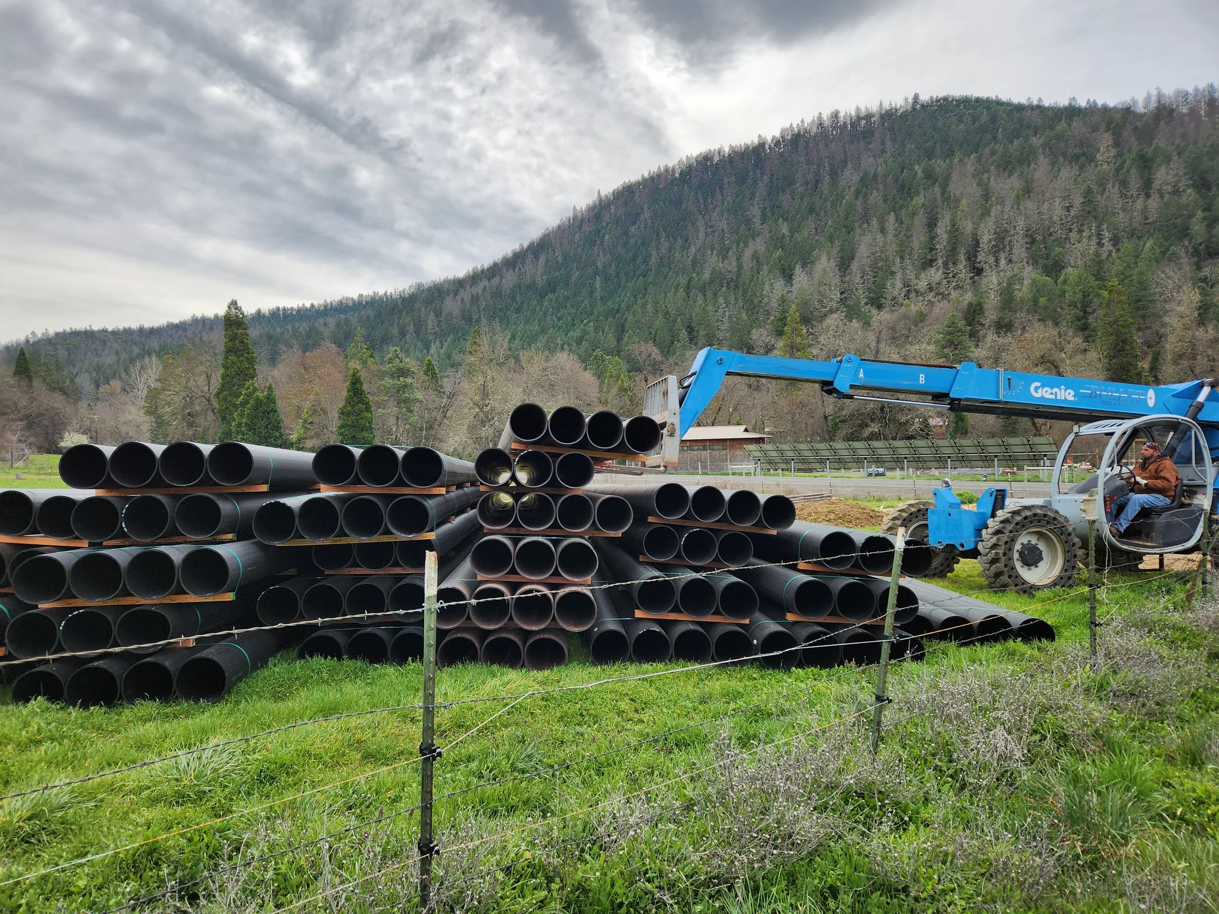 Piping used for the Upper Phillips Irrigation Efficiency Project