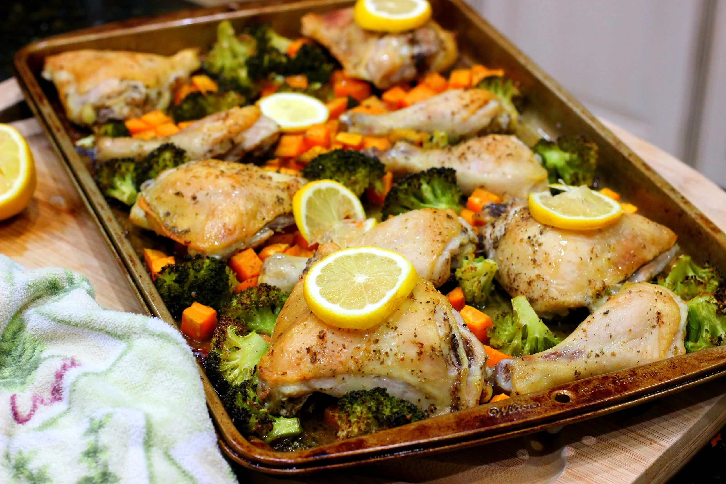 Make Ahead Holiday Meals: Sheet Pan Lemon Oregano Chicken Dinner