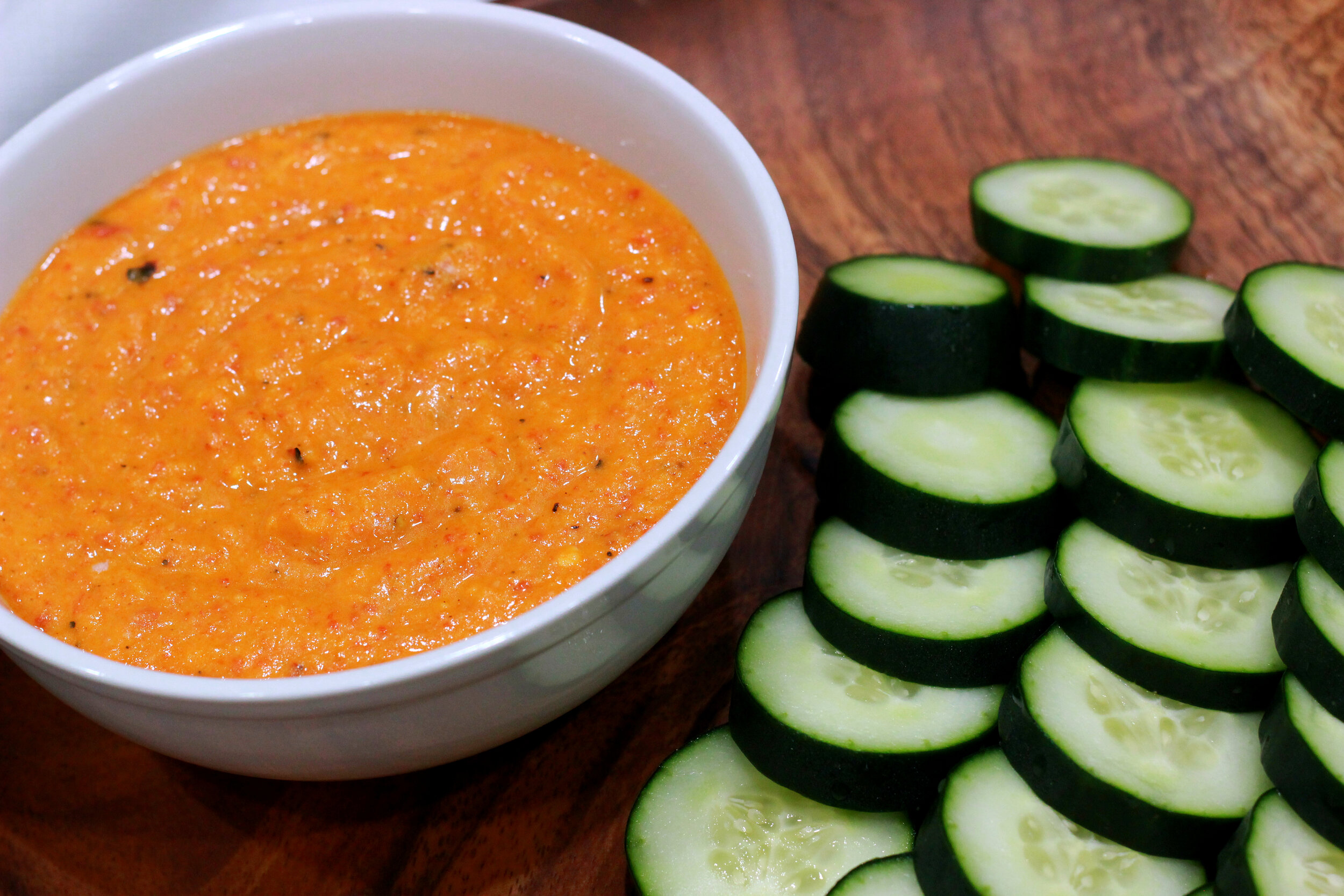 4-Ingredient Roasted Red Pepper Dip (and why I love this time of year)