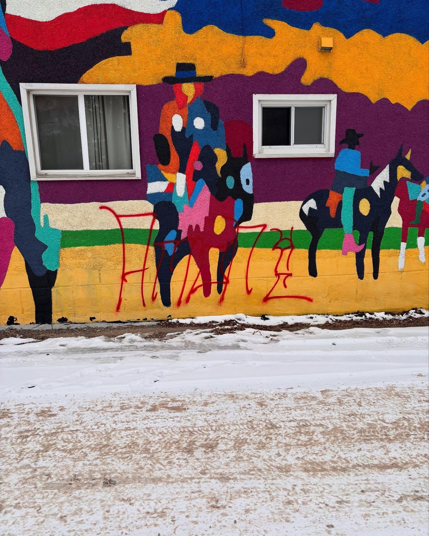 What kind of lowlife , degenerate , thoughtless scumbag would scribble some shitty tag across Bens mural ???? If anybody has any info on the piece of walking garbage that did this , please DM johnnyurge as he&rsquo;d like to have a chat in person wit