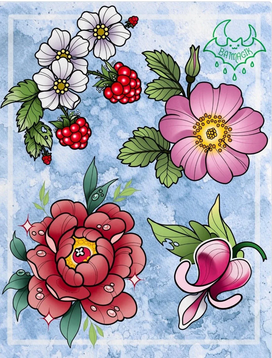 Ring in the spring with a new tattoo. New flower designs available from Ash @batmagik ! She can draw anything so do not hesitate to reach out to her for some flash or a nice custom piece!

#urge2 #edmonton #yegtattoos #yeglocal
#tattoos