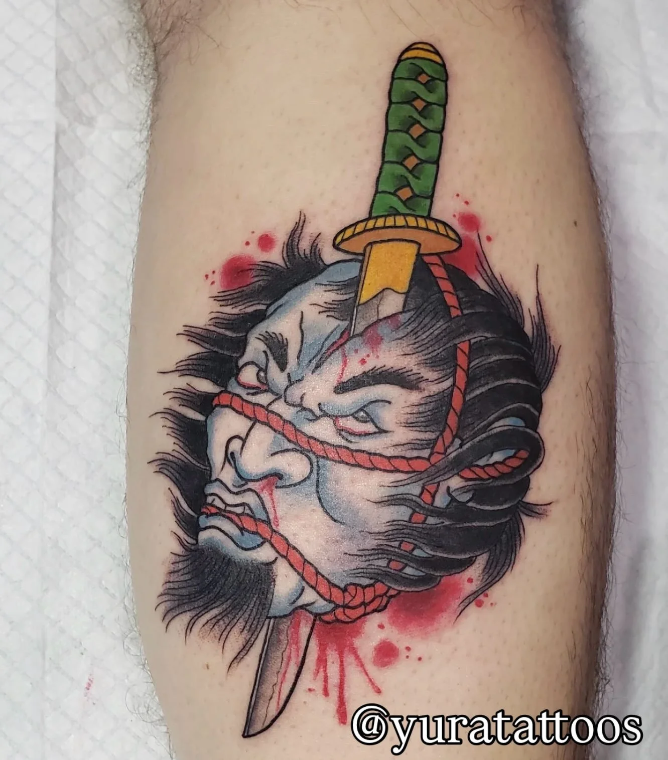 Namakubi from @yuratattoos 
To book with artist contact them directly 

#japanesetattoos #yegtattoos #edmontontattoos #namakubitattoo #albertatattoo