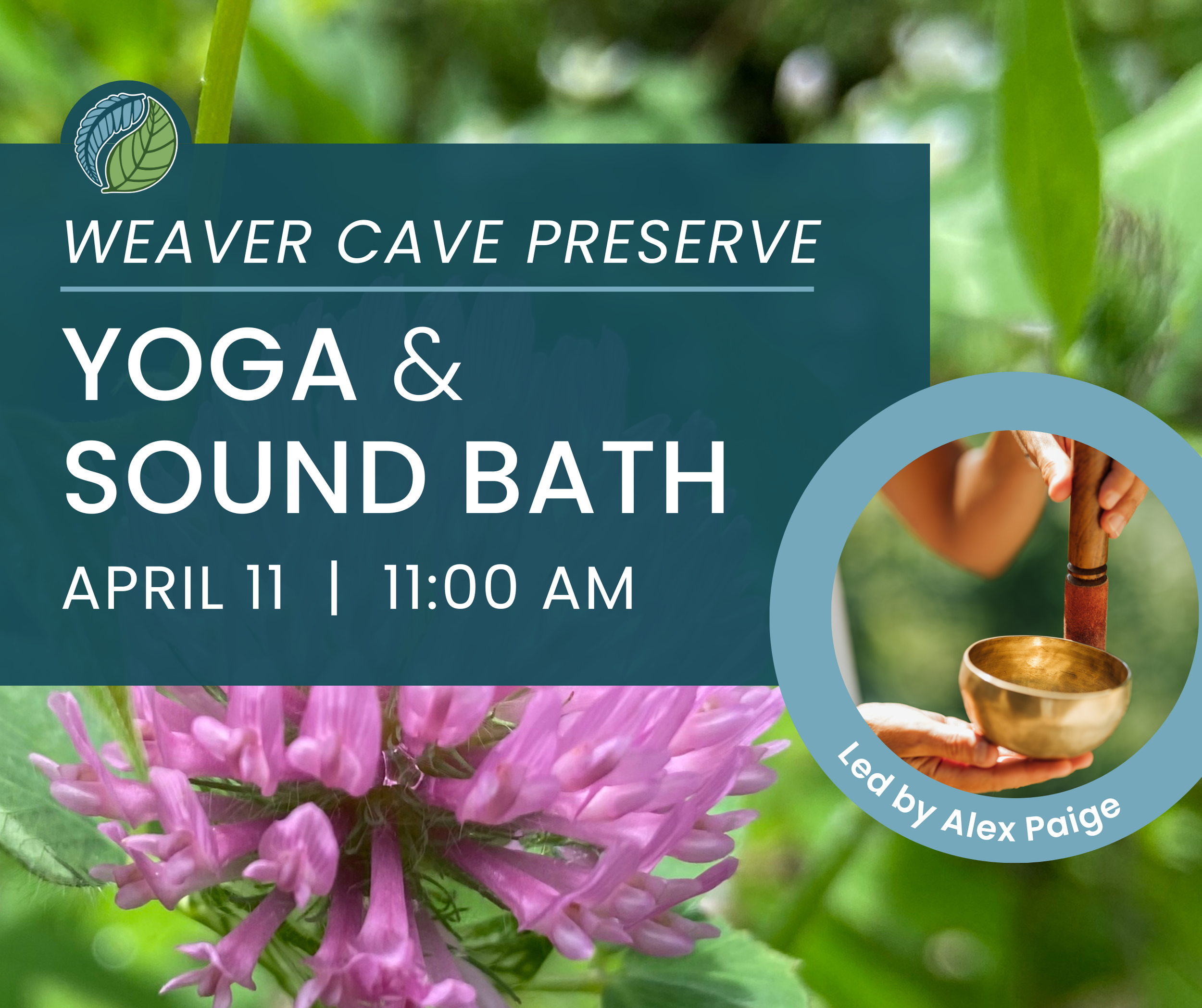 Yoga &amp; Sound Bath at Weaver Cave Preserve
