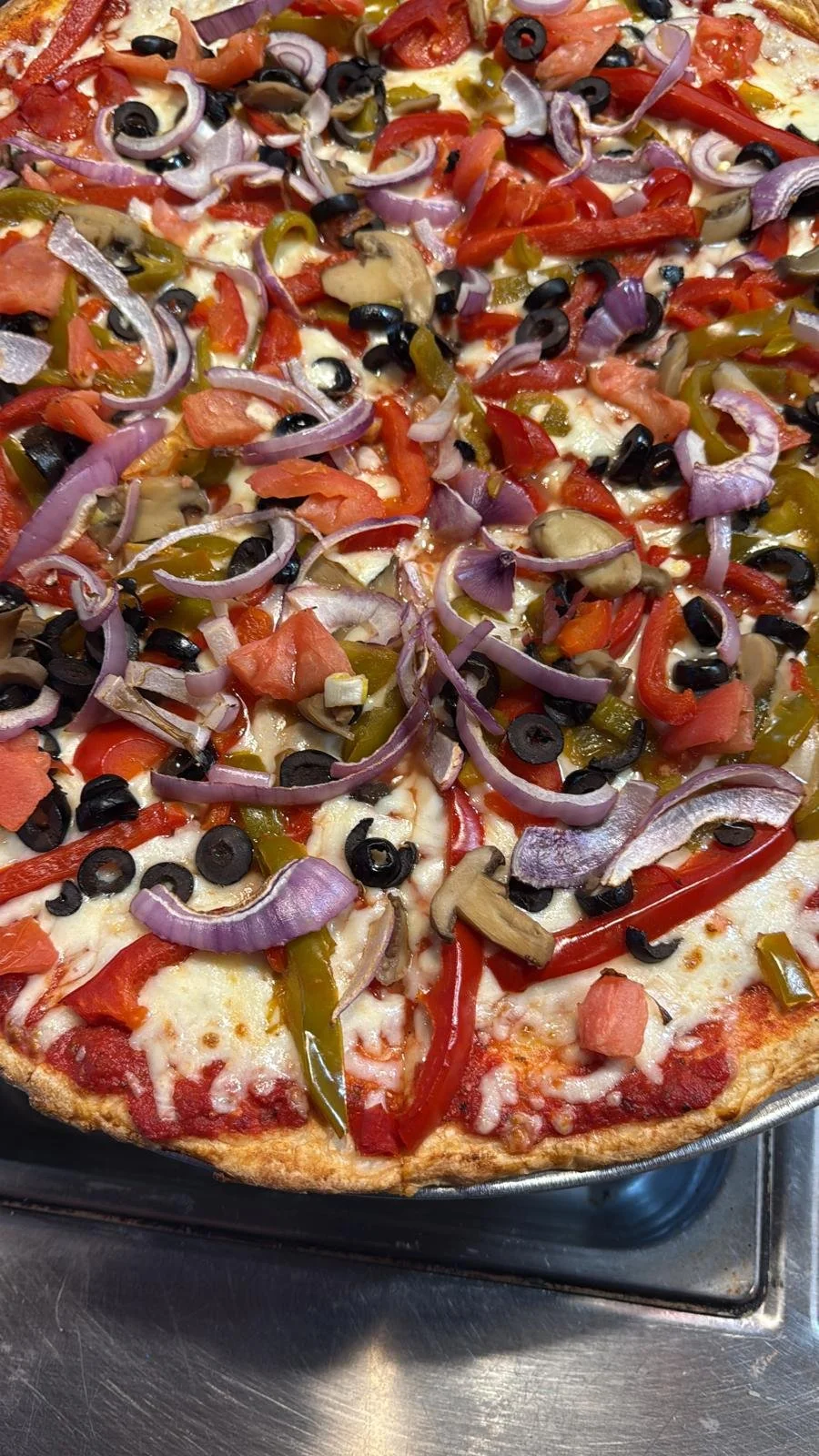 Vegetarian Pizza from Monster Pizza in Ybor City