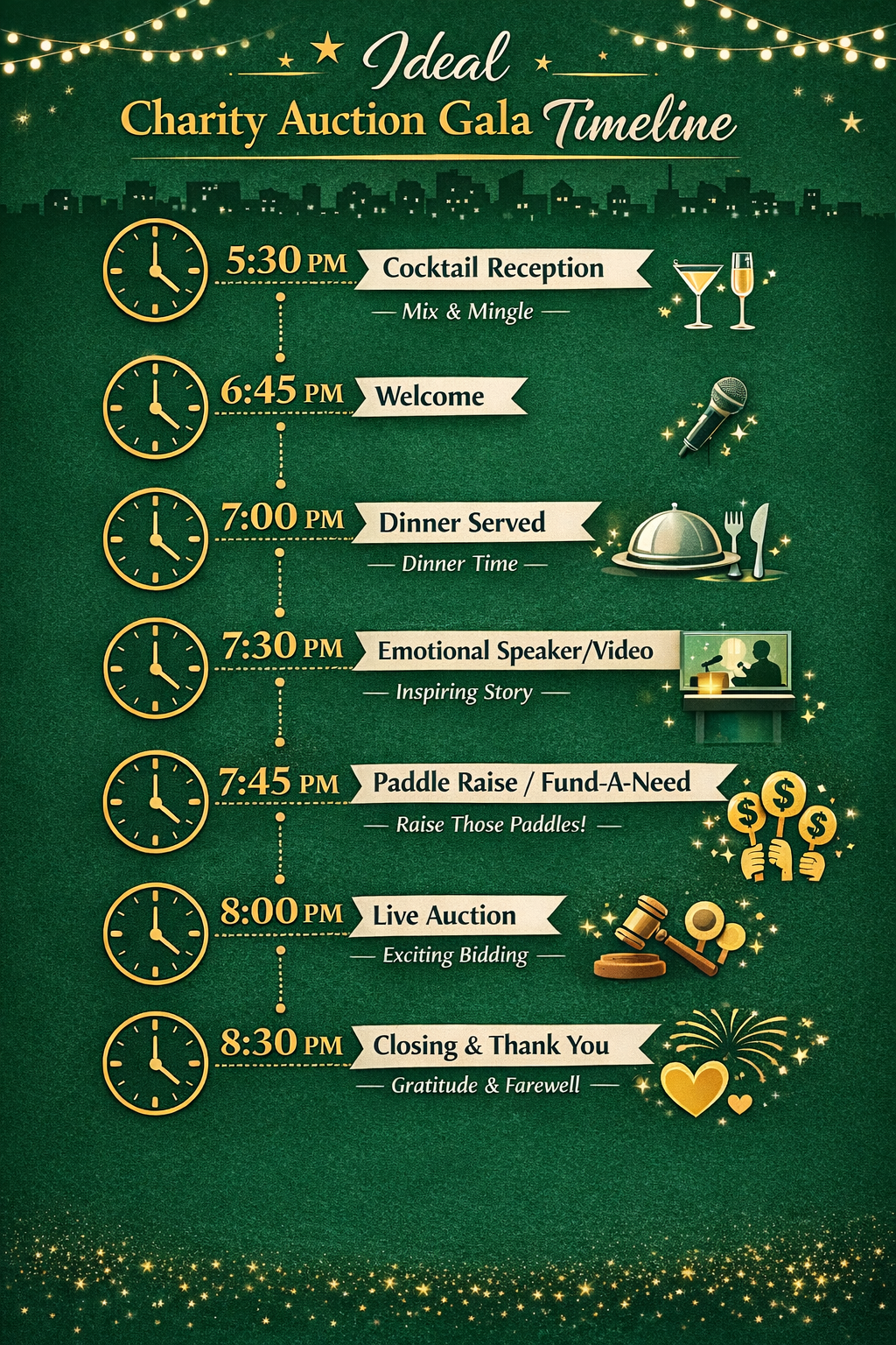 nonprofit fundraising event timeline example for charity auction