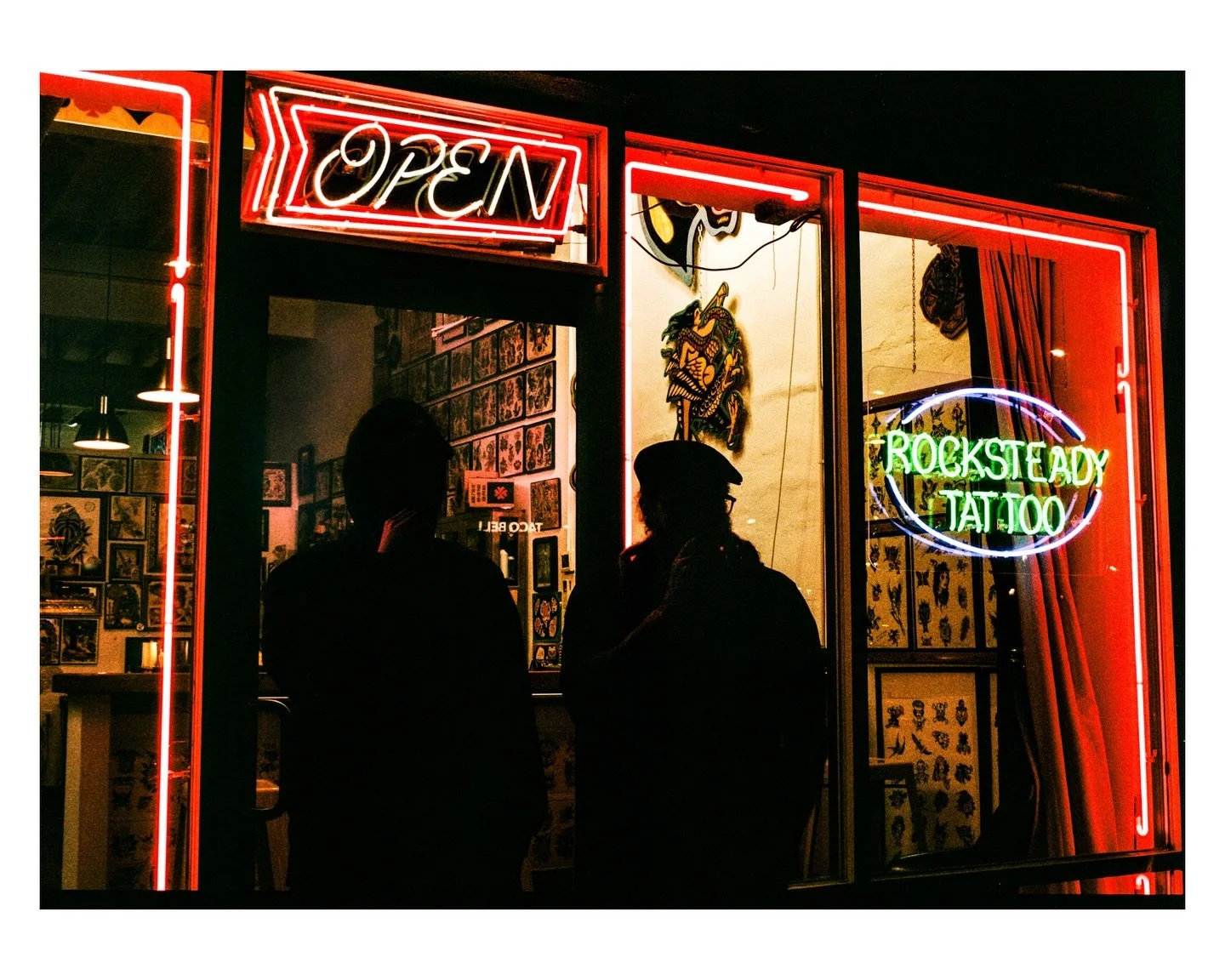 Neon Norfolk Part Deux
Another really fun set! Ended up finishing this roll in one night. Not too bad for one or two shots per location. Shot on portra800 my first time using it. I love how these shadows get green hues against the red glow.

#mamiya6