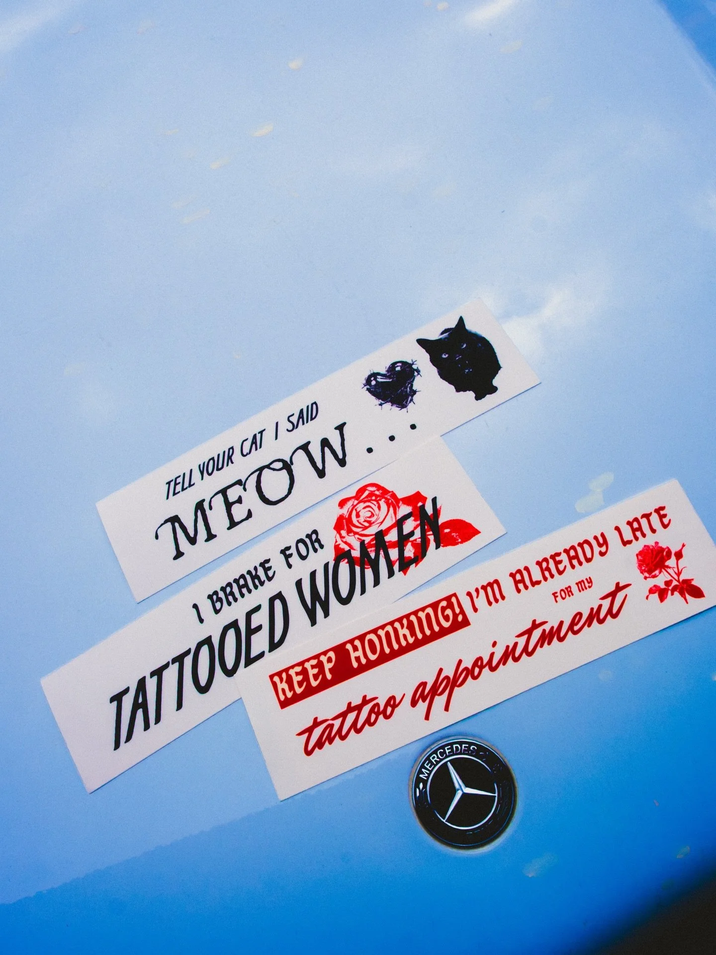 Honk if you need one of these new bumper stickers by our resident @slowhandstattoo 

Beep beep 

#bumpersticker #atxtattooshop #tattooshopmerch