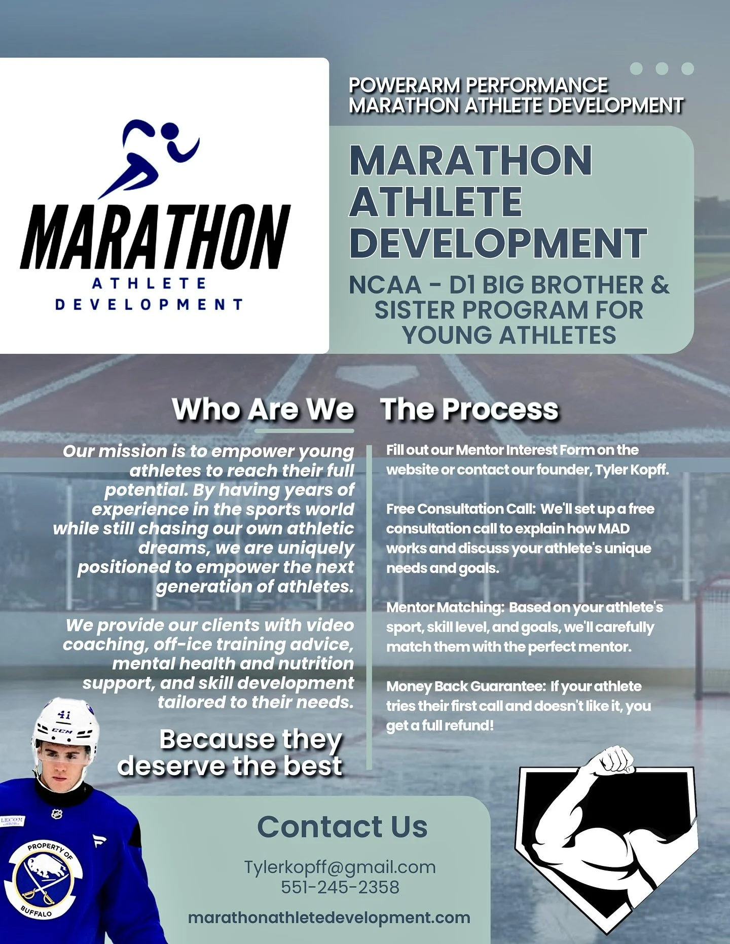 🚨 BIG ANNOUNCEMENT 🚨
Power Arm is teaming up with Marathon Athlete Development 💪🏽🏒⚾️

Together, we&rsquo;re bringing young athletes the ultimate mentorship program &ndash; connecting them with NCAA D1 athletes for guidance in training, nutrition