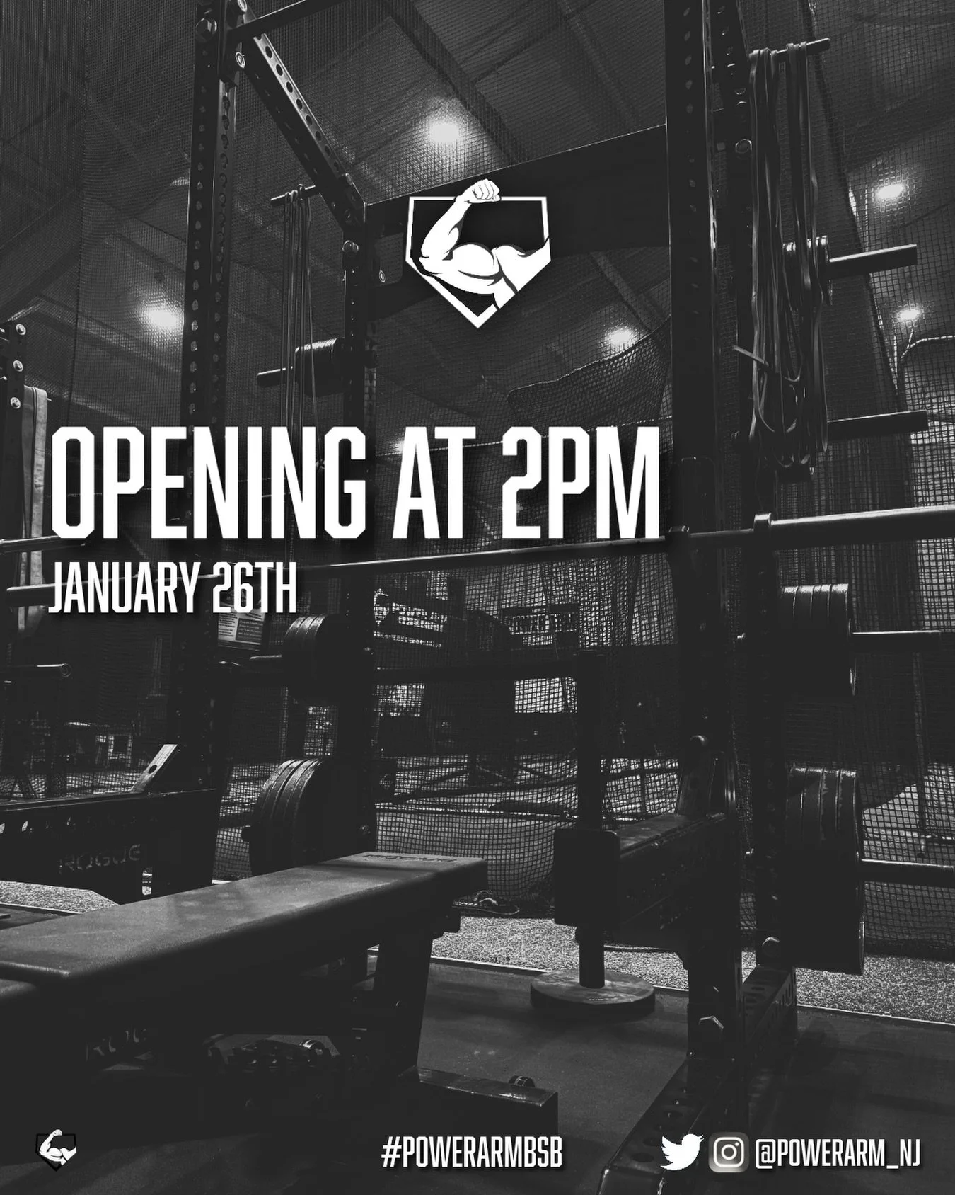 We will be open today at 2PM.

-Power Arm Staff