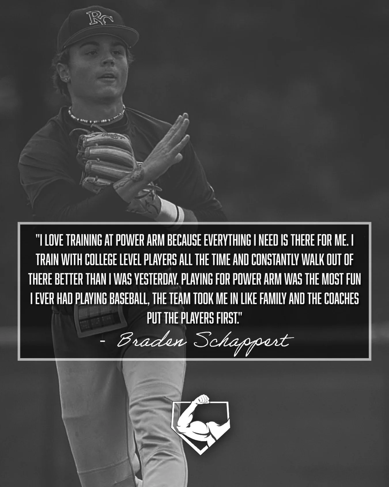 At Power Arm, our mission is simple: create an environment where athletes are challenged daily, surrounded by high-level players, and developed the right way. When you train alongside college athletes, expectations rise. Standards rise. Performance r