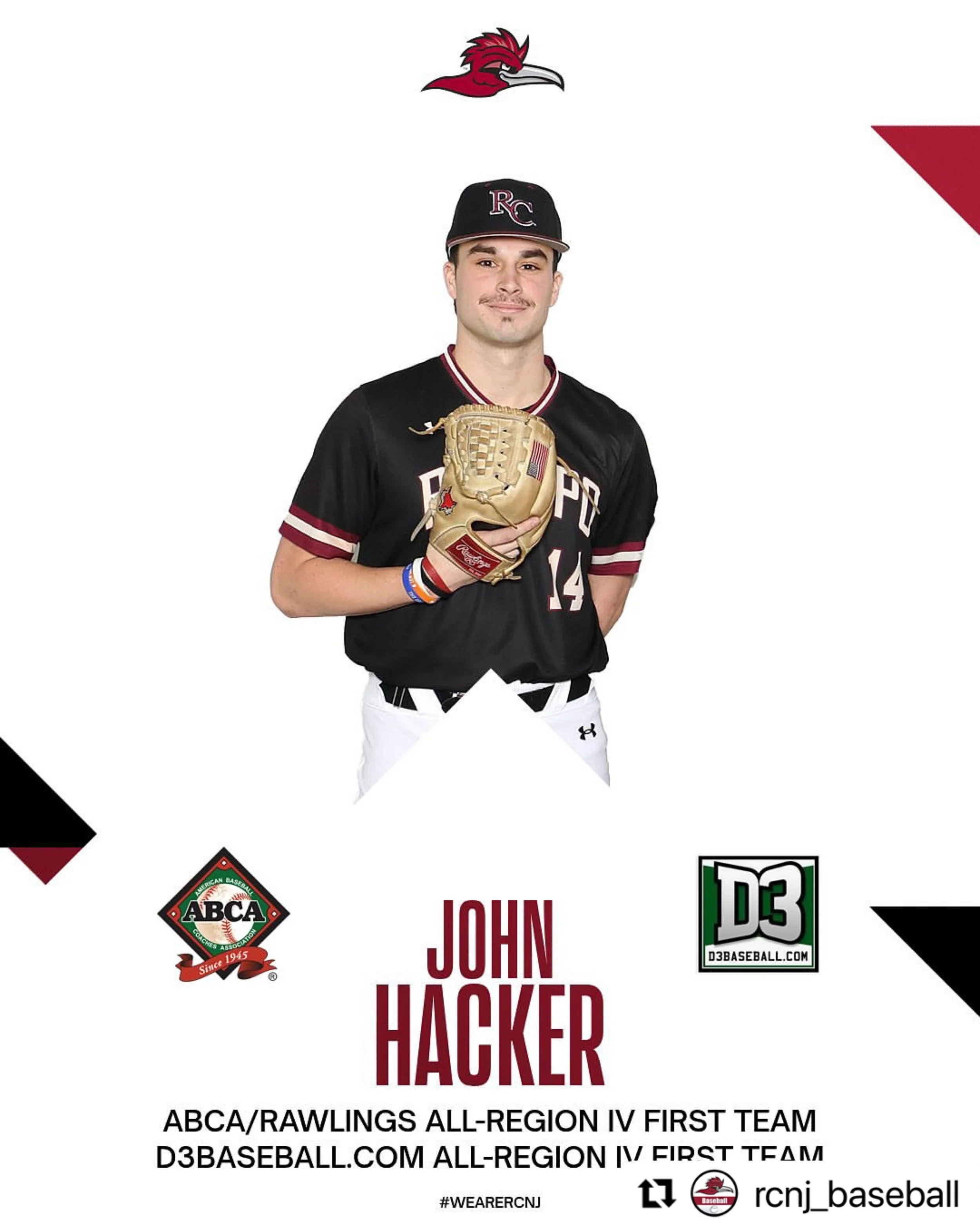 #Repost @rcnj_baseball 
・・・
Congratulations to @johnhacker_ and @bradenschappert9 on All Region and well deserved post season honors!

#powerarmbsb💪🏼