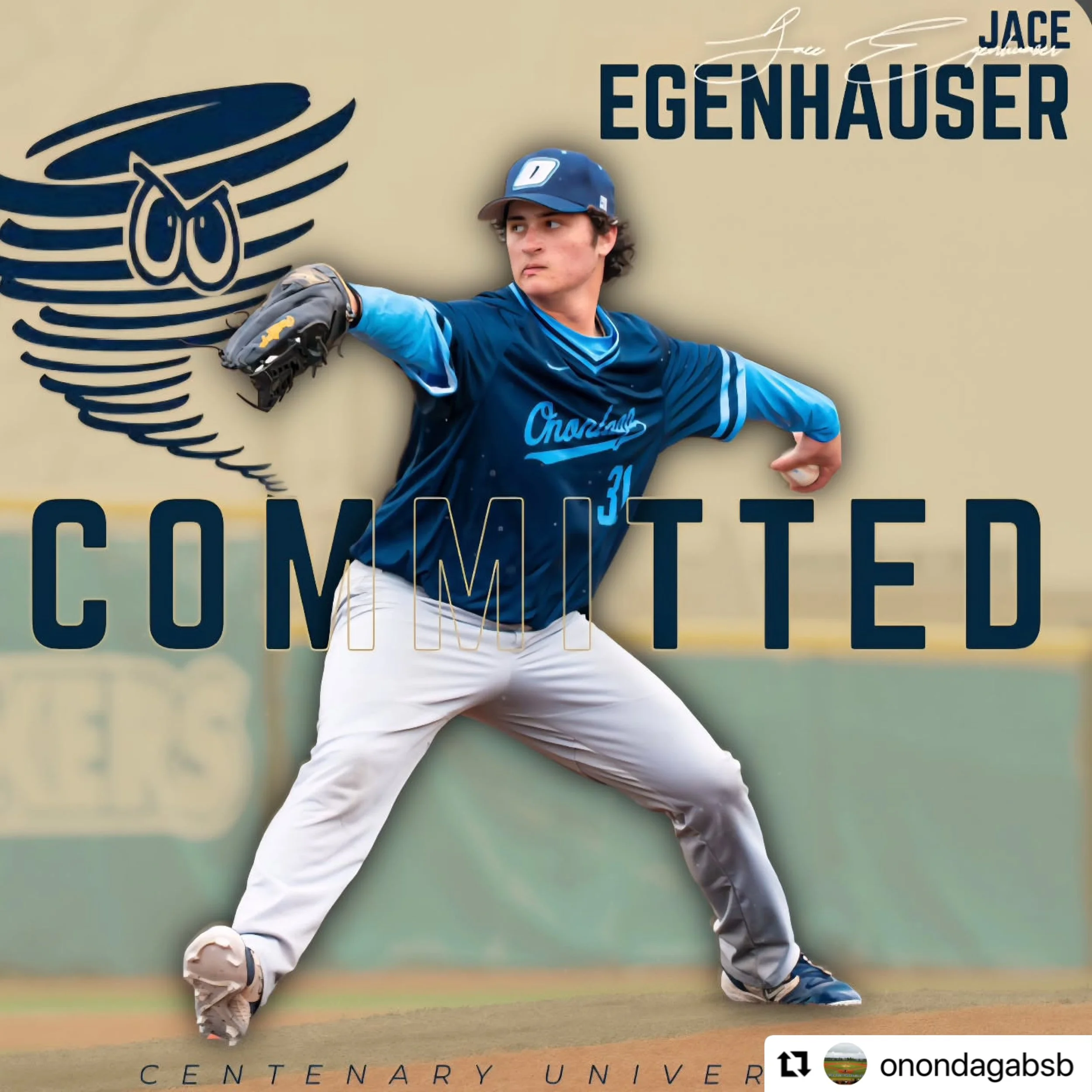 #Repost @onondagabsb 
・・・
Congratulations and good luck Jace Egenhauser as he continues his academic and baseball career at Centenary University. #lazersforlife #lazers #occbaseball
