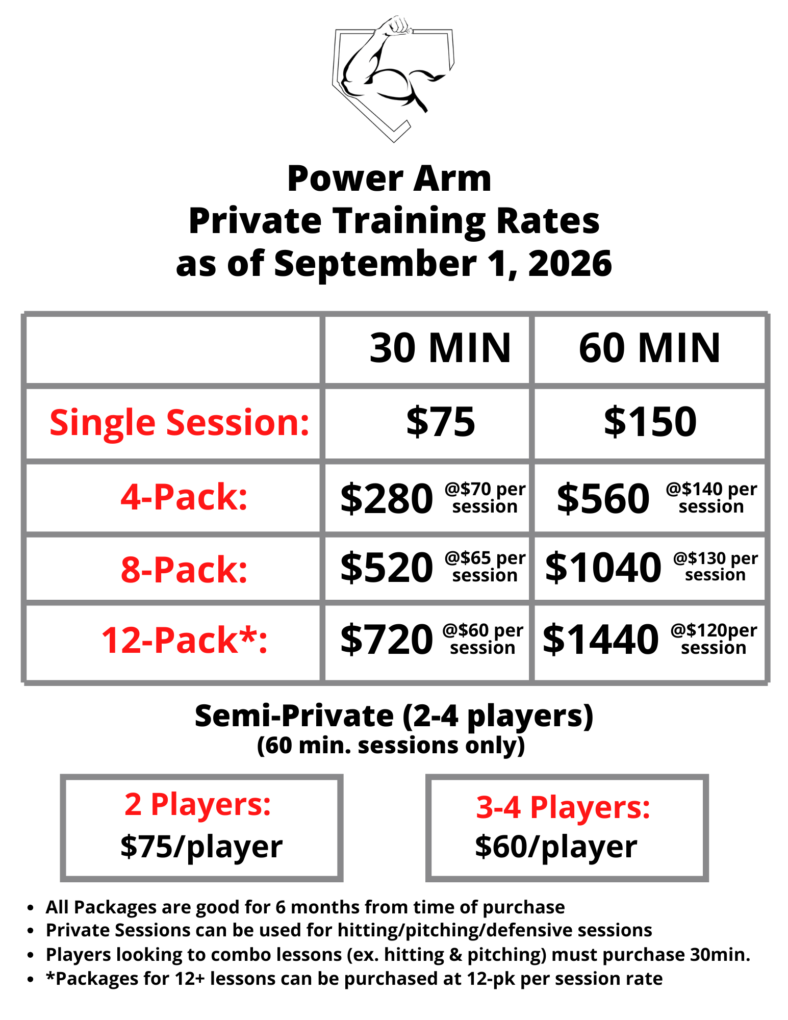 Private Lesson  Pricing