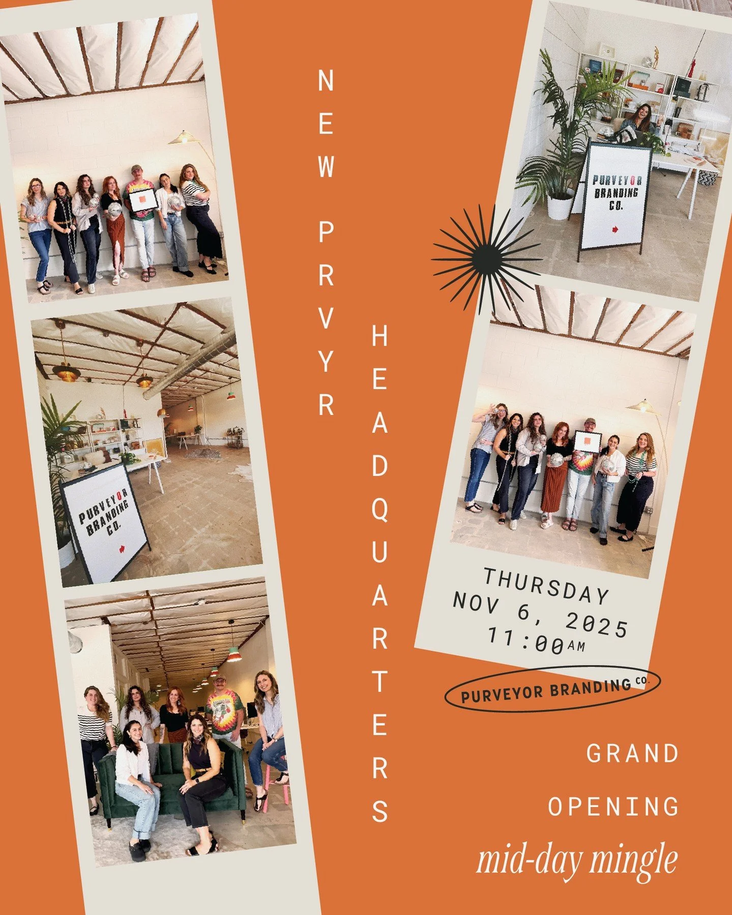 New headquarters! Join us at our mid-day mingle as we celebrate our new space, team, clients, and collaborators!
