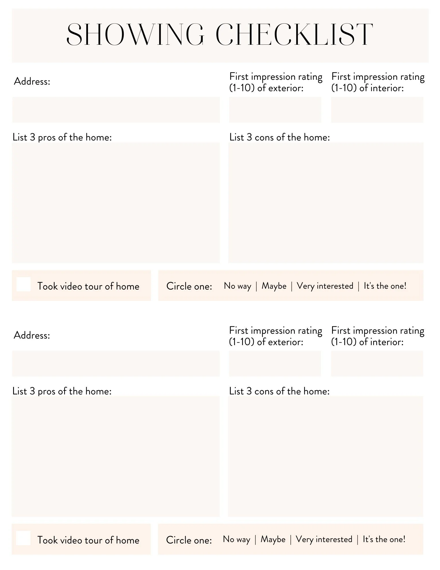 Home Buyer Showing Checklist Kelsi Kitchen San Diego Realtor