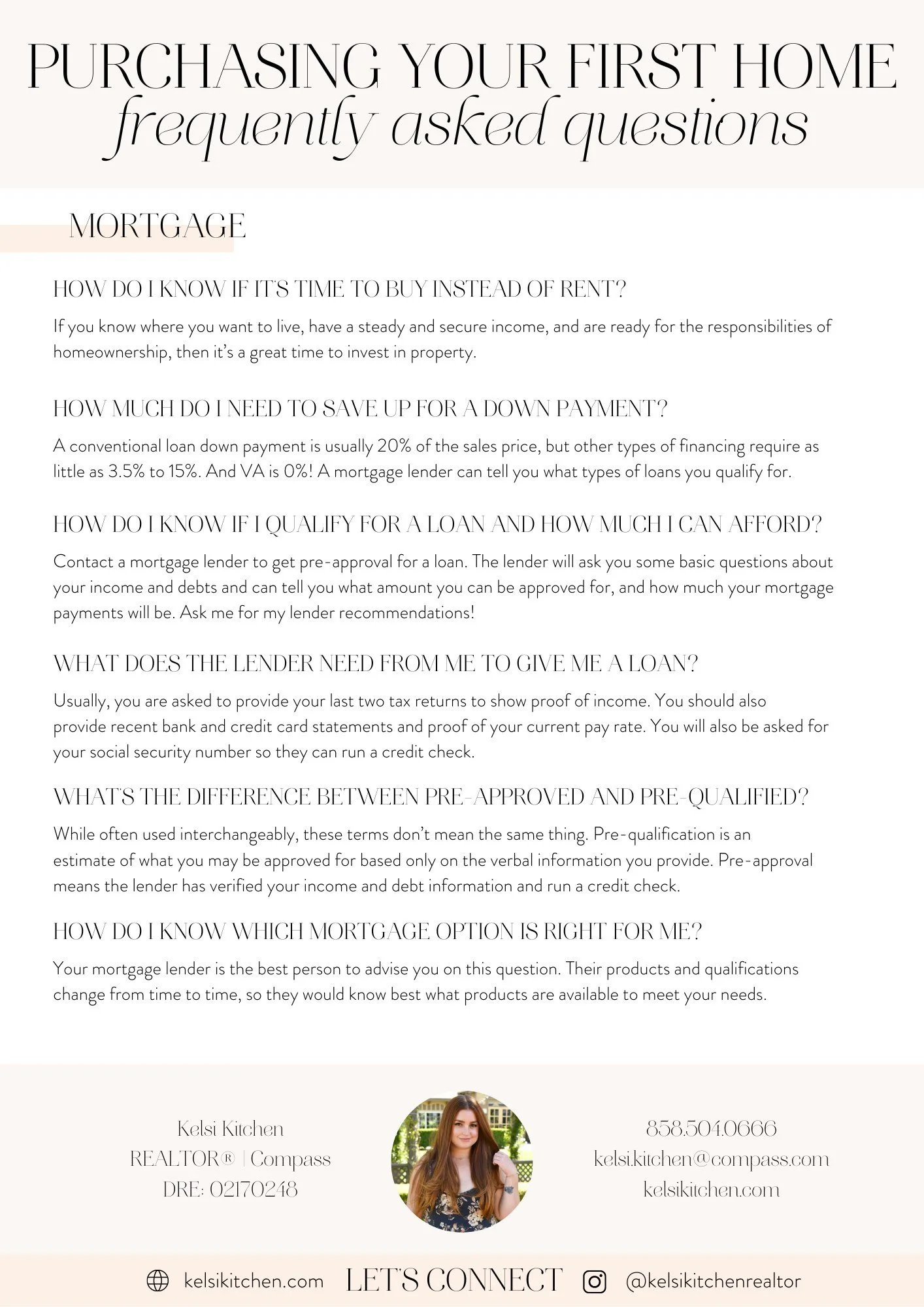 New Home Buyer FAQ Kelsi Kitchen San Diego Realtor