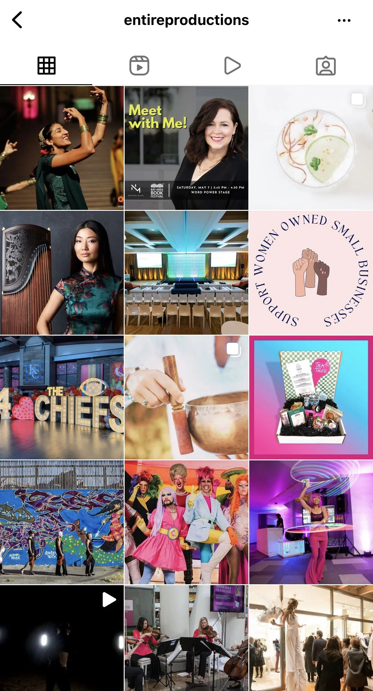 Entire Productions Instagram Feed