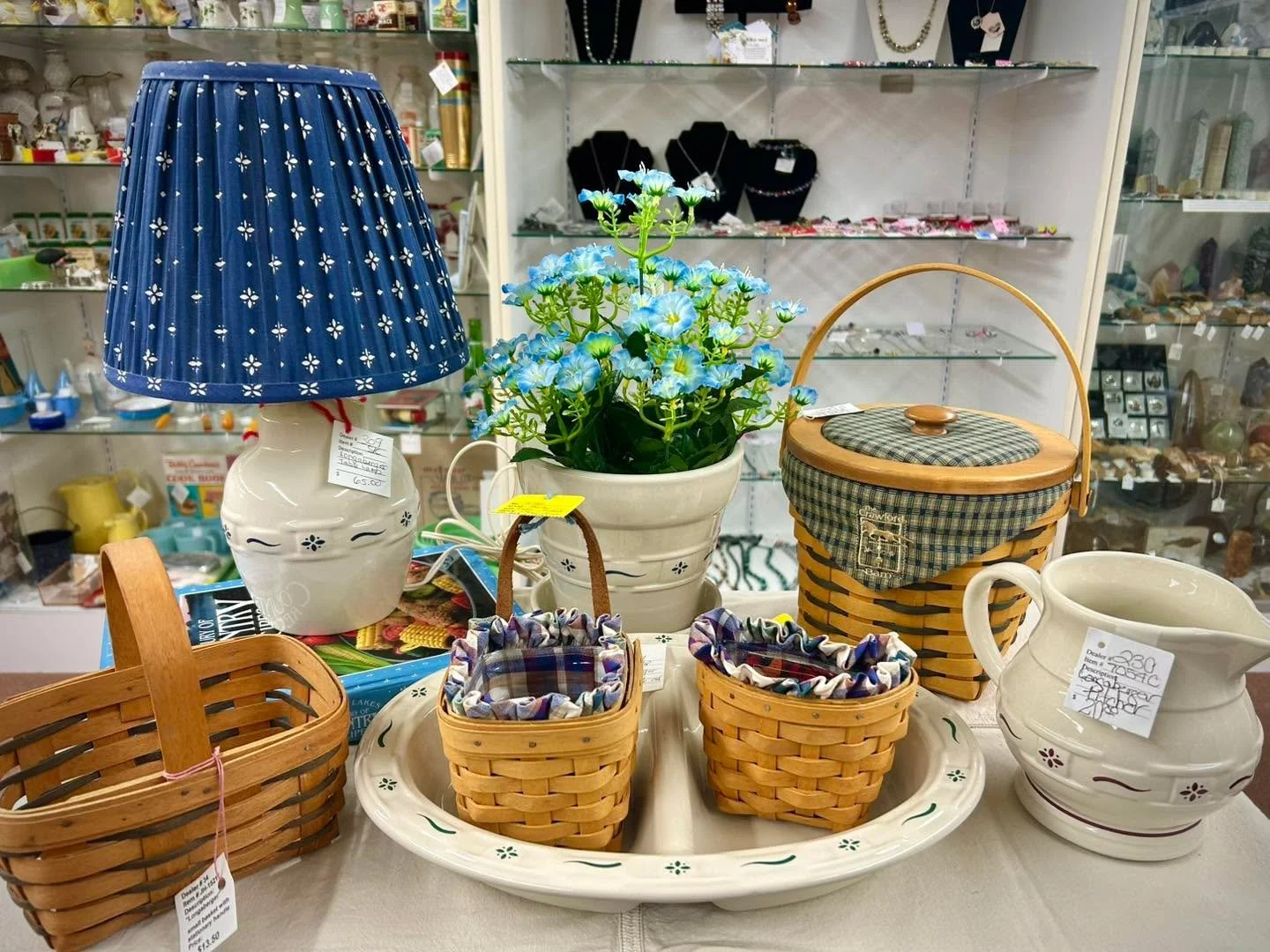 Any Longaberger collectors out there? Here&rsquo;s a little display for you to enjoy! Come check us out from 10-5 today!